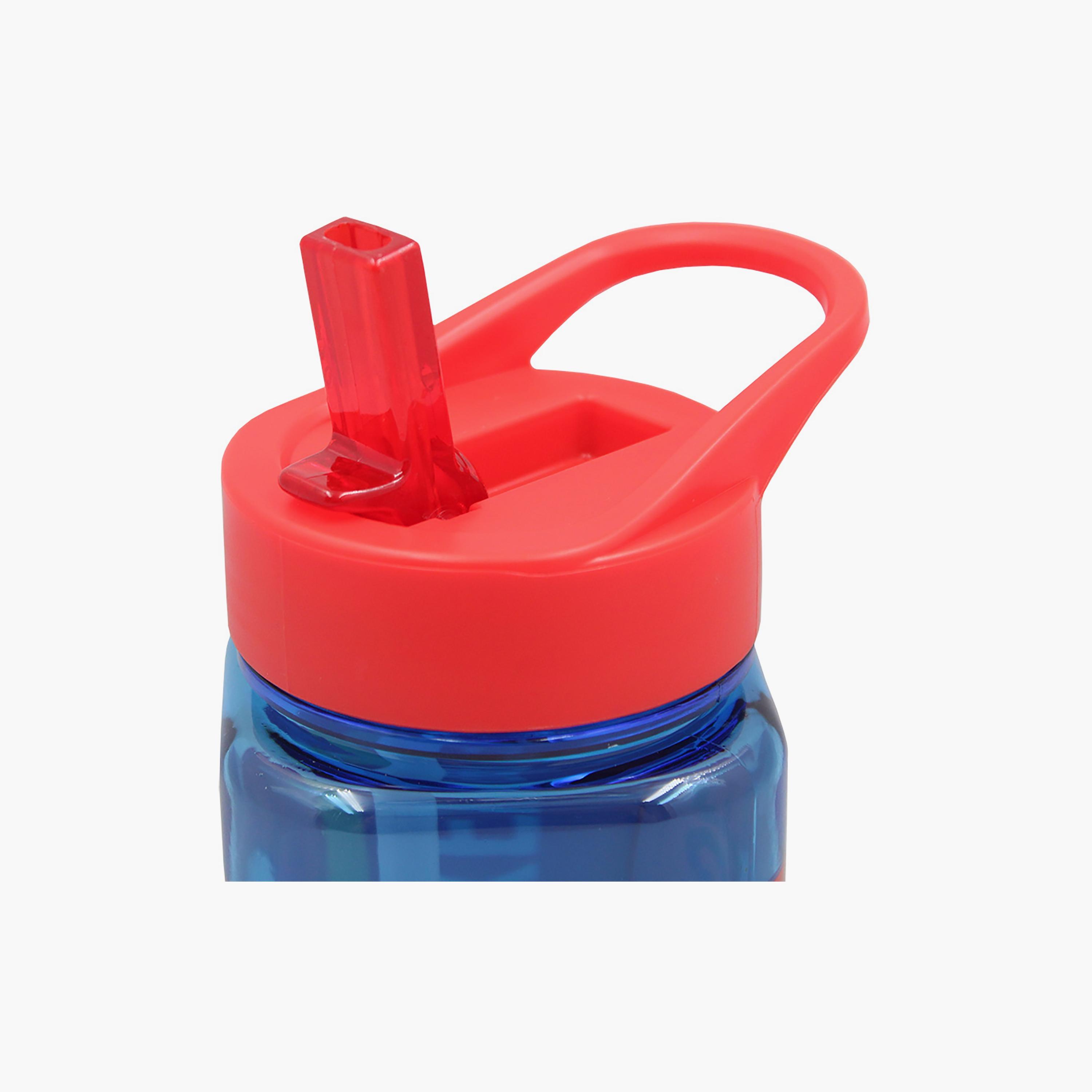 زجاجة مياه مربعة مع ماصة بطبعة ميكي ماوس ديزني - أزرق - 500 مل-school-waterbottles-image-1