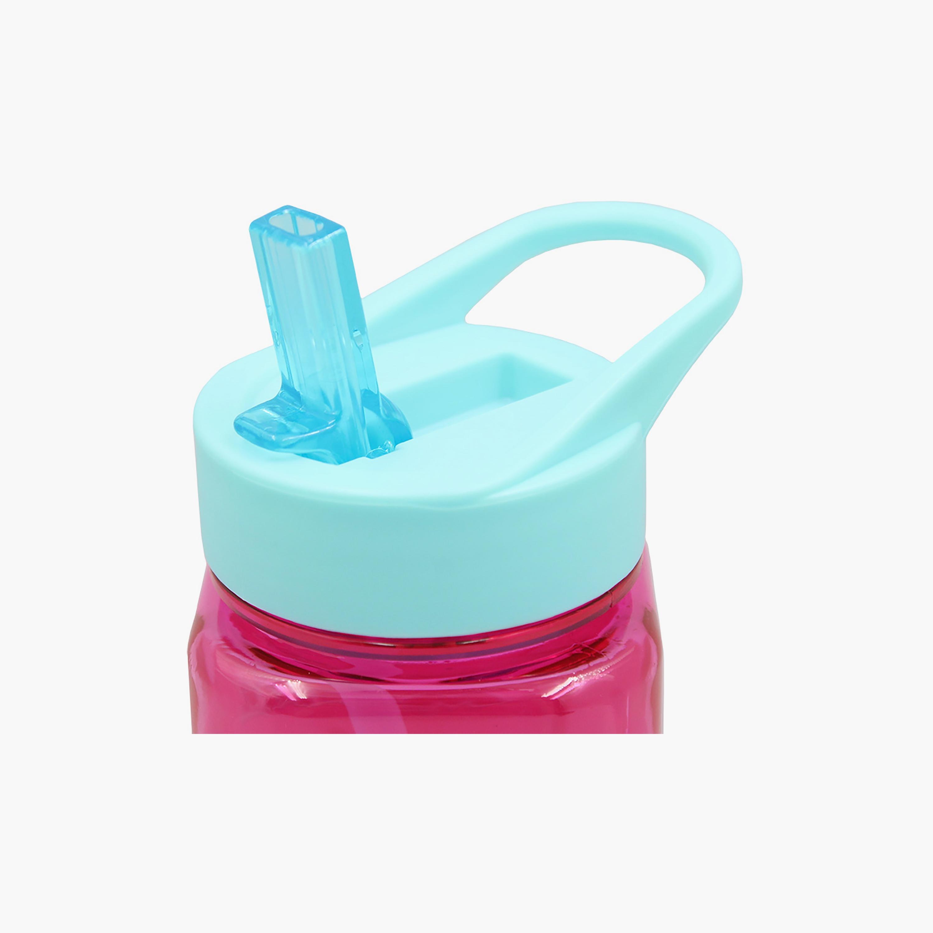 Disney Minnie Mouse Printed Square Water Bottle with Straw Pink - 500 ml-school-waterbottles-image-3