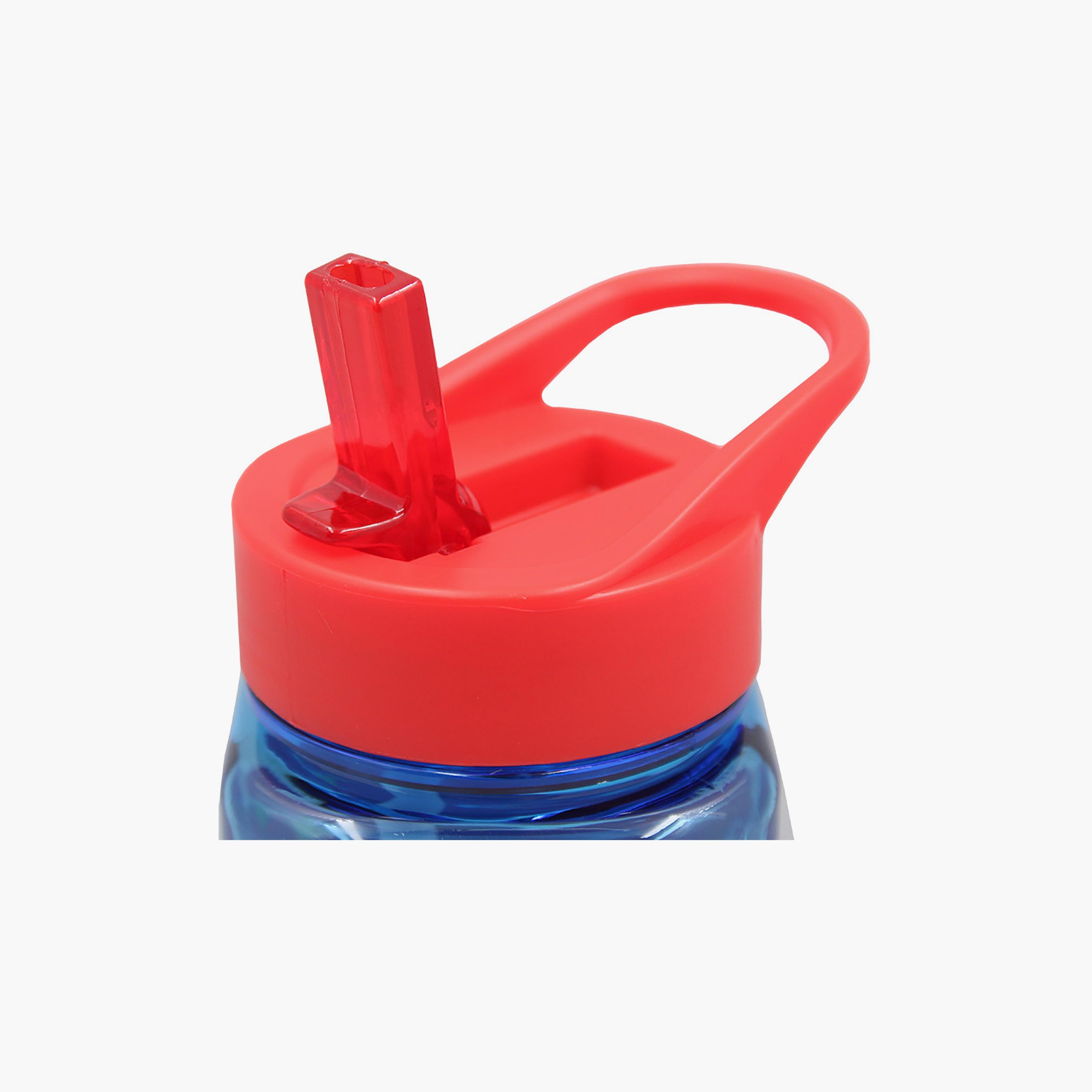 زجاجة مياه مربعة مع ماصة بطبعة بيبا بيج - أزرق - 500 مل-school-waterbottles-image-3