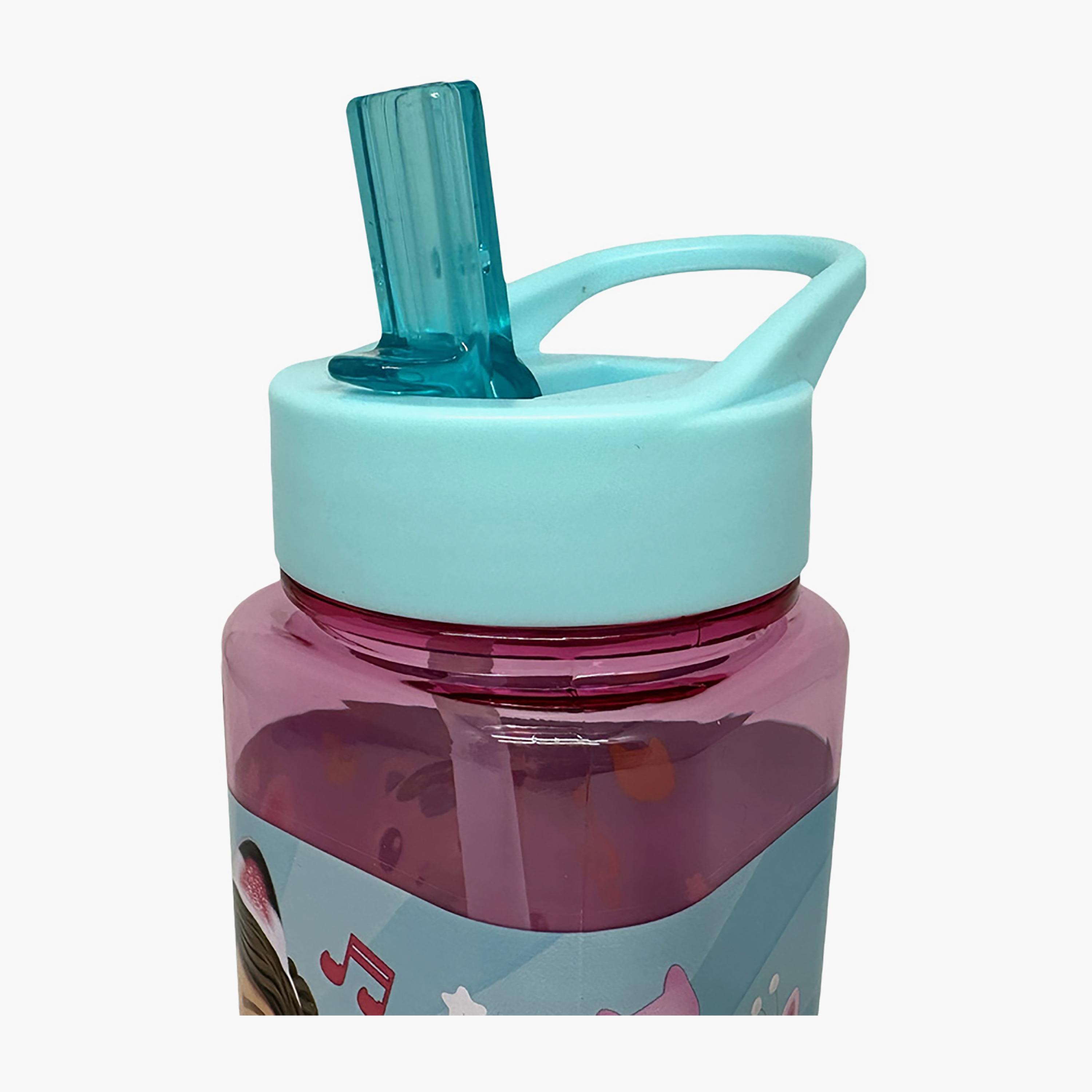 زجاجة مياه مربعة مع ماصة بطبعة جابيز دولهاوس - وردي - 500 مل-school-waterbottles-image-3