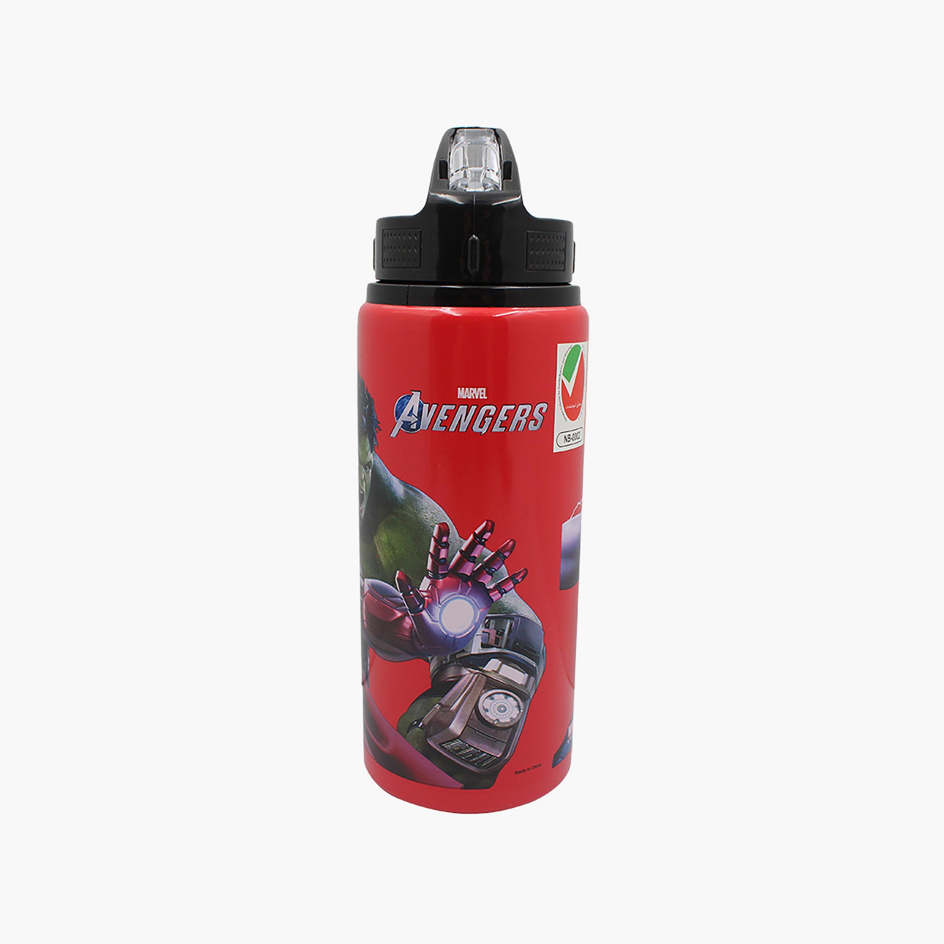 Avengers Gamer Verse Printed Aluminium Water Bottle - Red - 600 ml-school-waterbottles-image-1