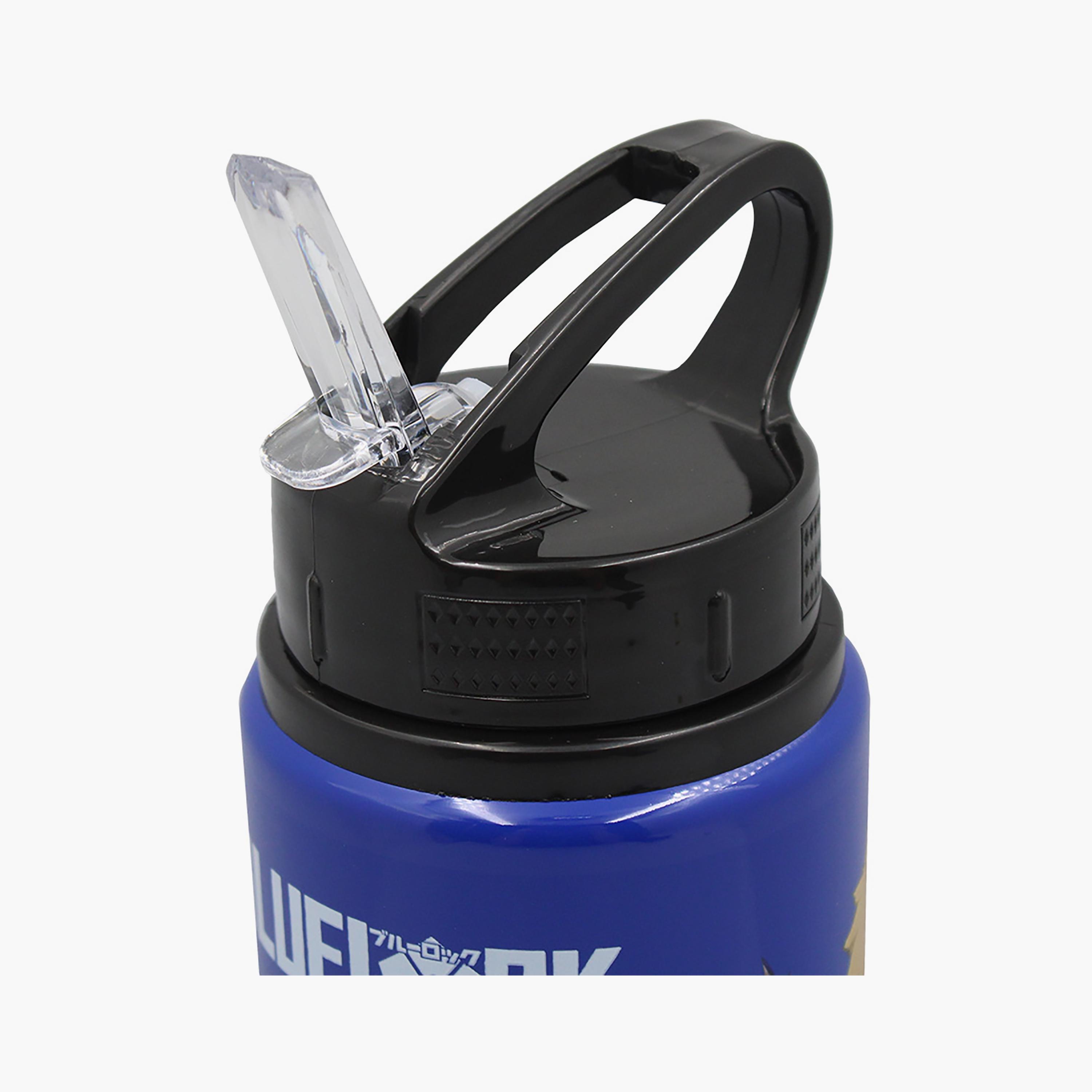 Blue Lock Printed Aluminium Water Bottle - Blue - 600 ml-school-waterbottles-image-3