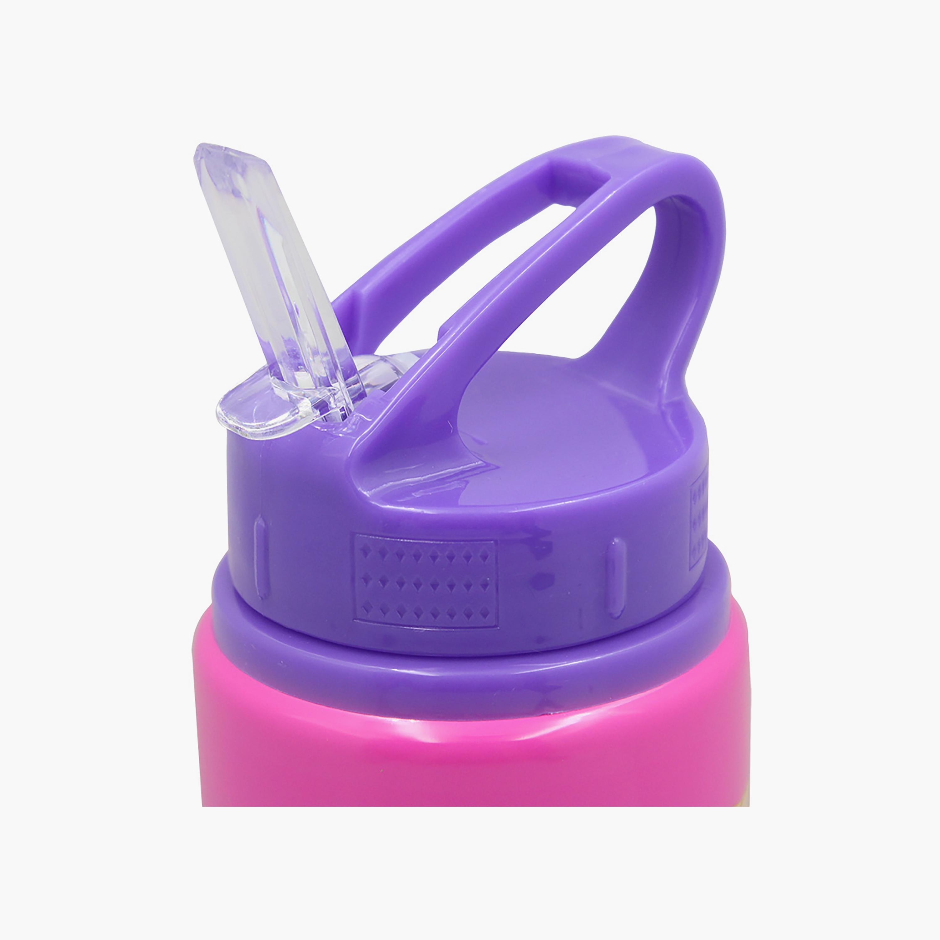 Disney Printed Princess Printed Aluminium Water Bottle - Pink - 600 ml-school-waterbottles-image-3