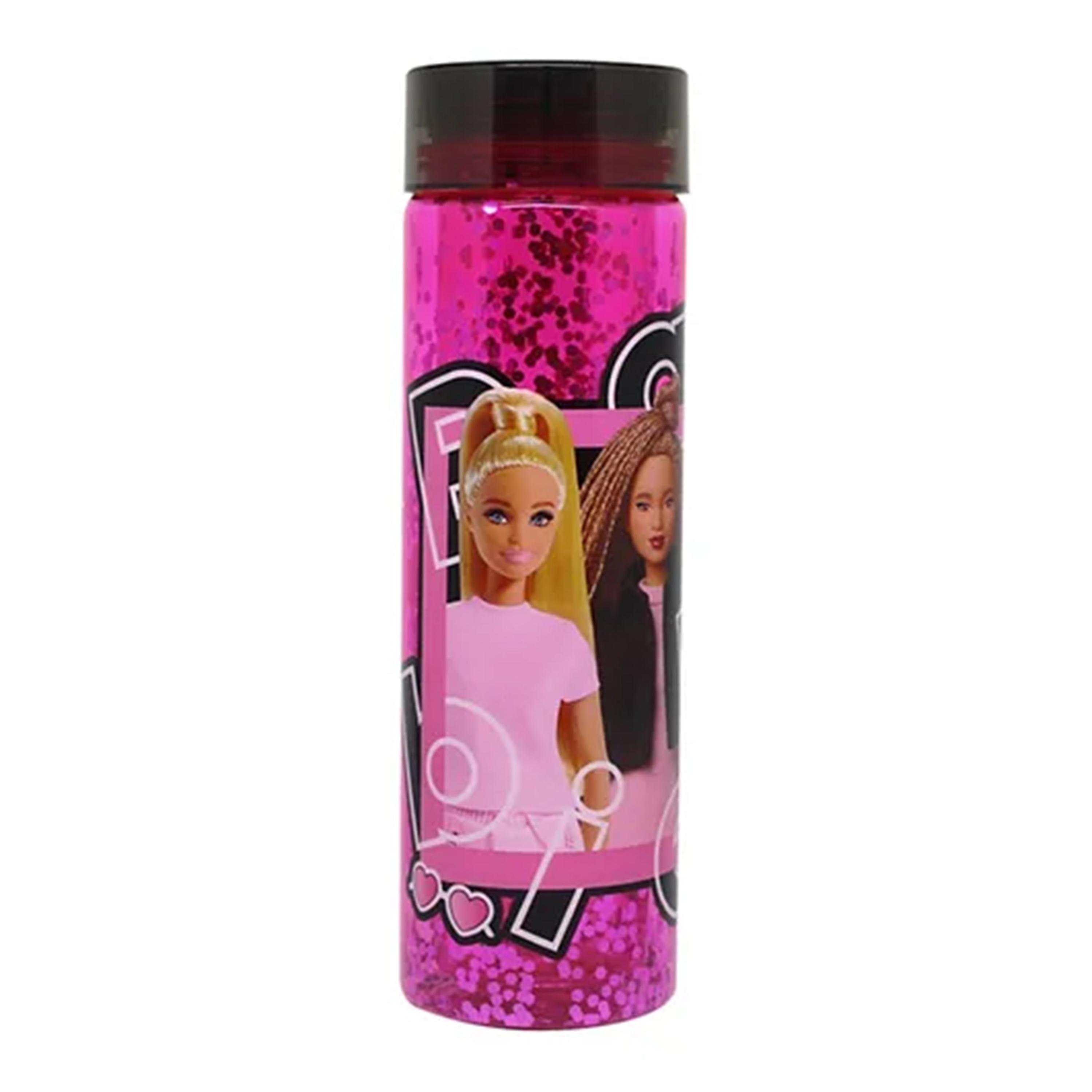 Barbie Printed Tritan Water Bottle with Metal Cap - Pink - 500 ml-school-waterbottles-image-1