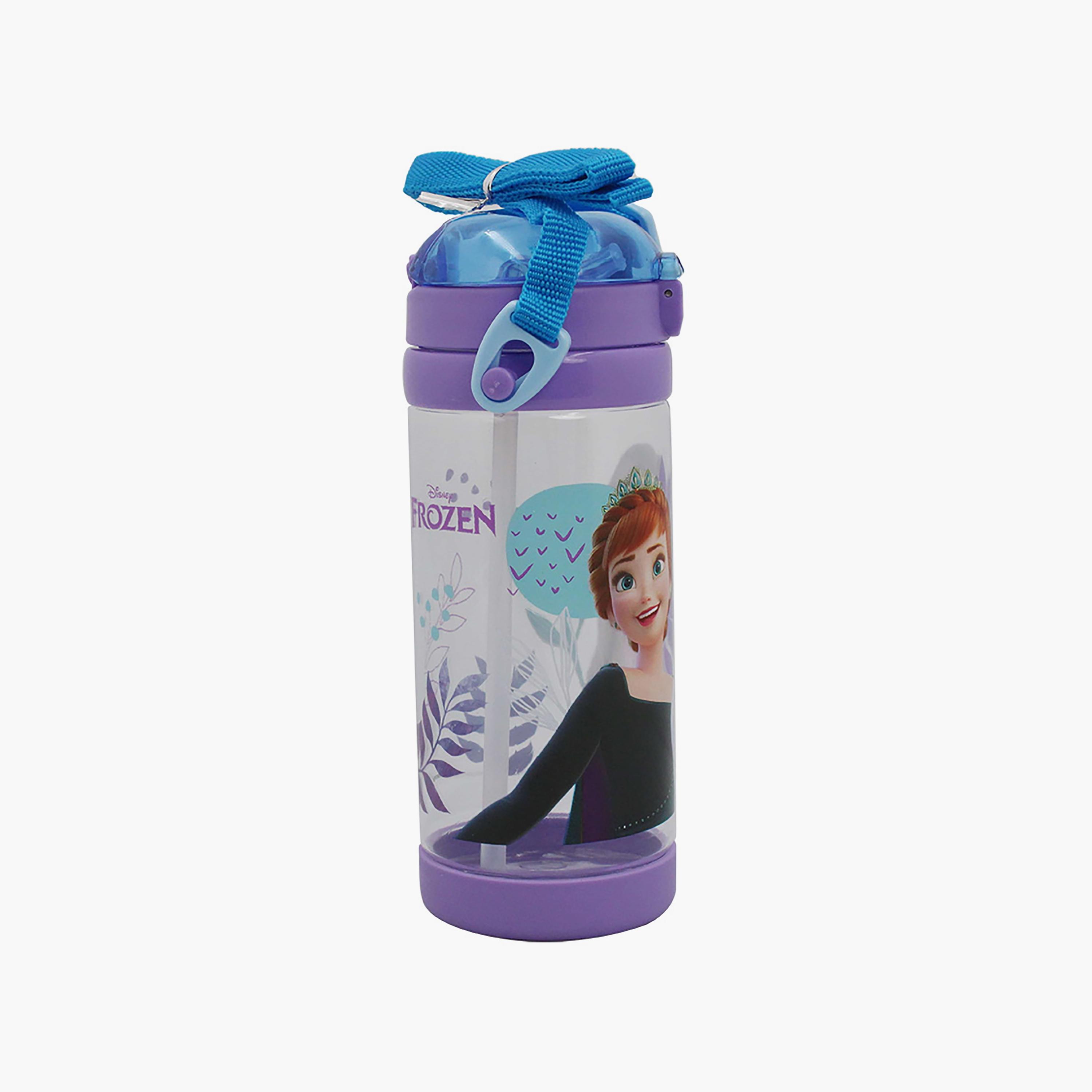 زجاجة مياه مع ماصة وحزام بطبعة ديزني فروزن - أرجواني - 500 مل-school-waterbottles-image-2