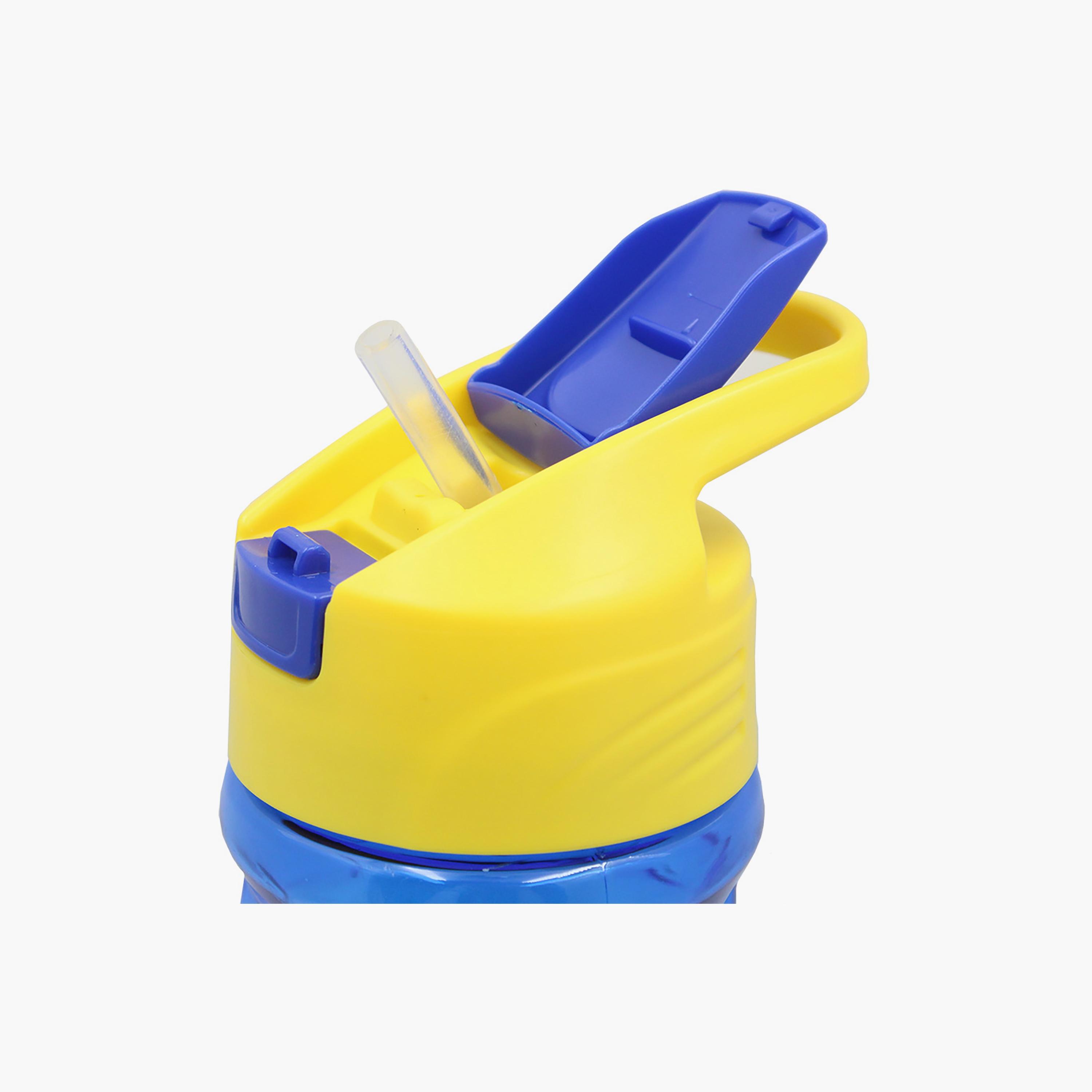 زجاجة مياه رياضية مع ماصة بطبعة باتمان - أزرق - 500 مل-school-waterbottles-image-1