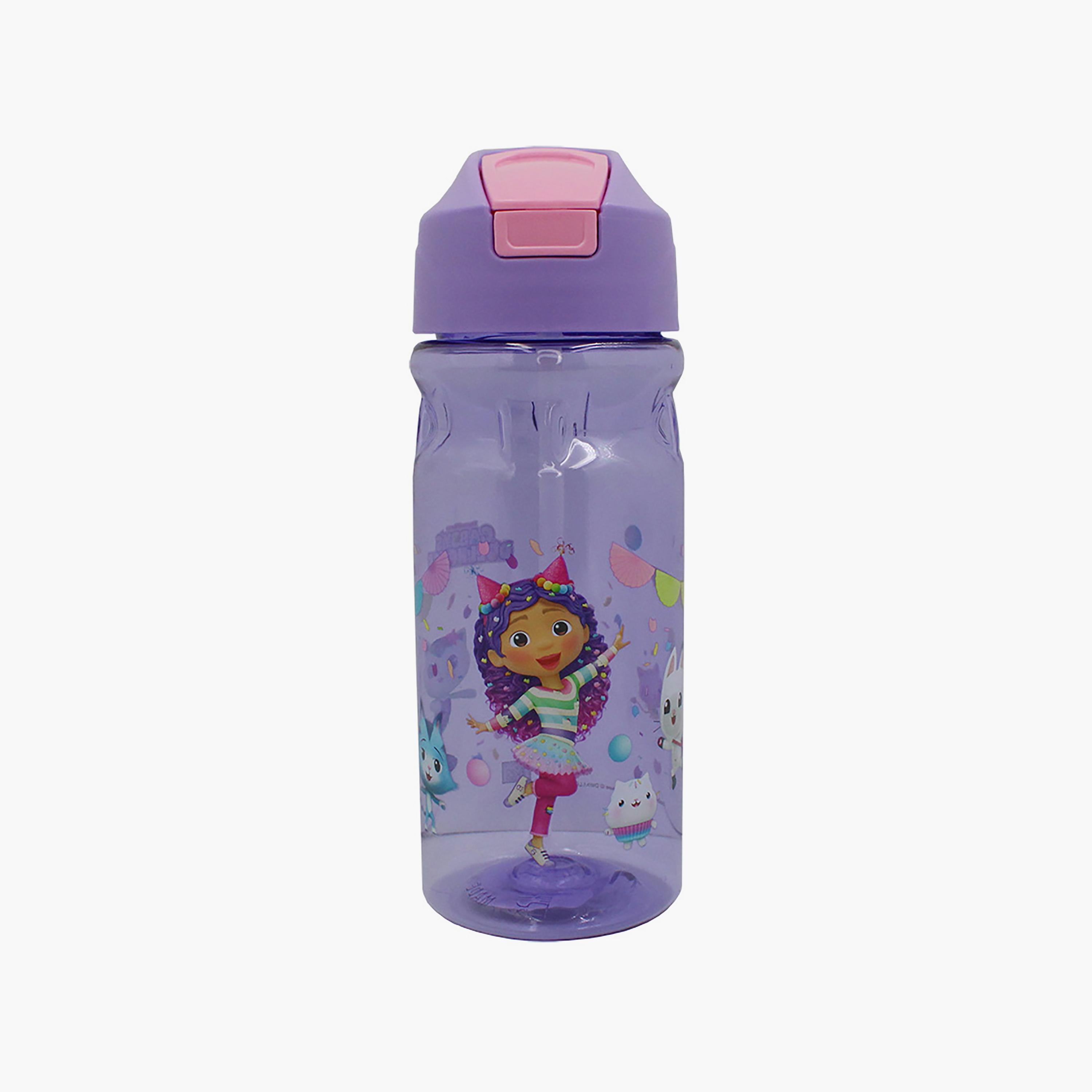 زجاجة مياه رياضية مع ماصة بطبعة جابيز دولهاوس - أرجوانية - 500 مل-school-waterbottles-image-1