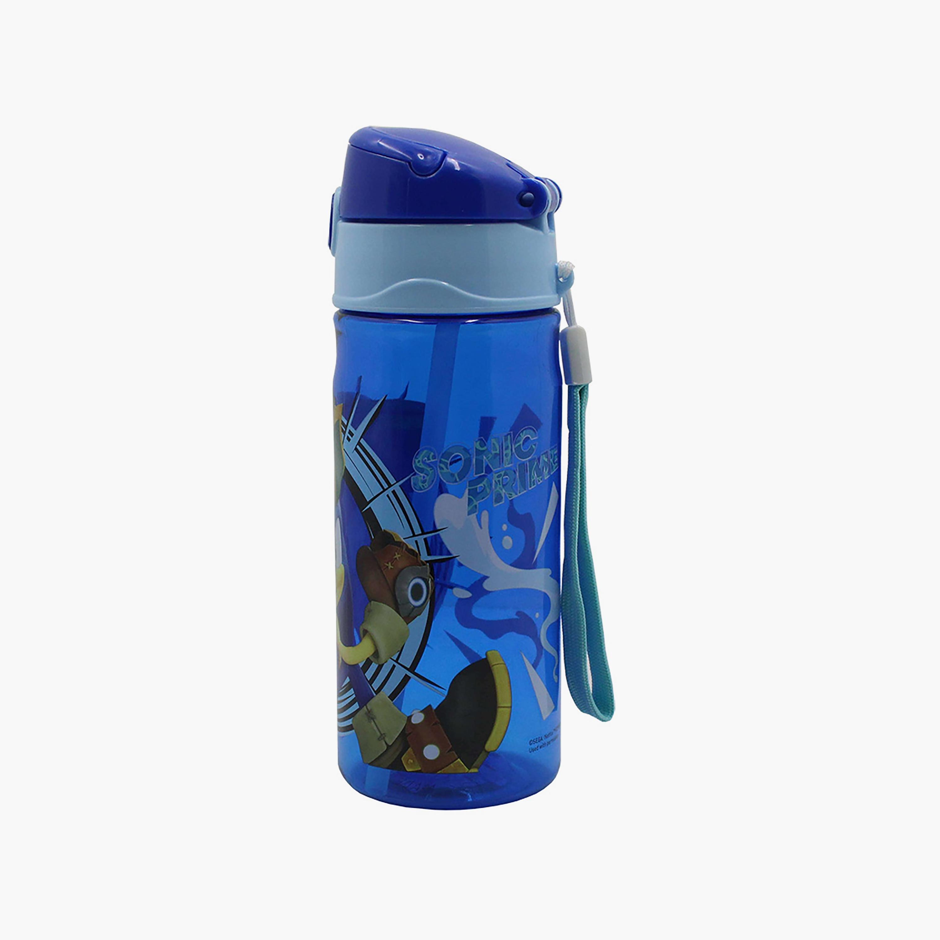 زجاجة مياه بوب أب كانتين مع ماصة بطبعة سونيك ذا هيدجهوج - أزرق - 500 مل-school-waterbottles-image-2