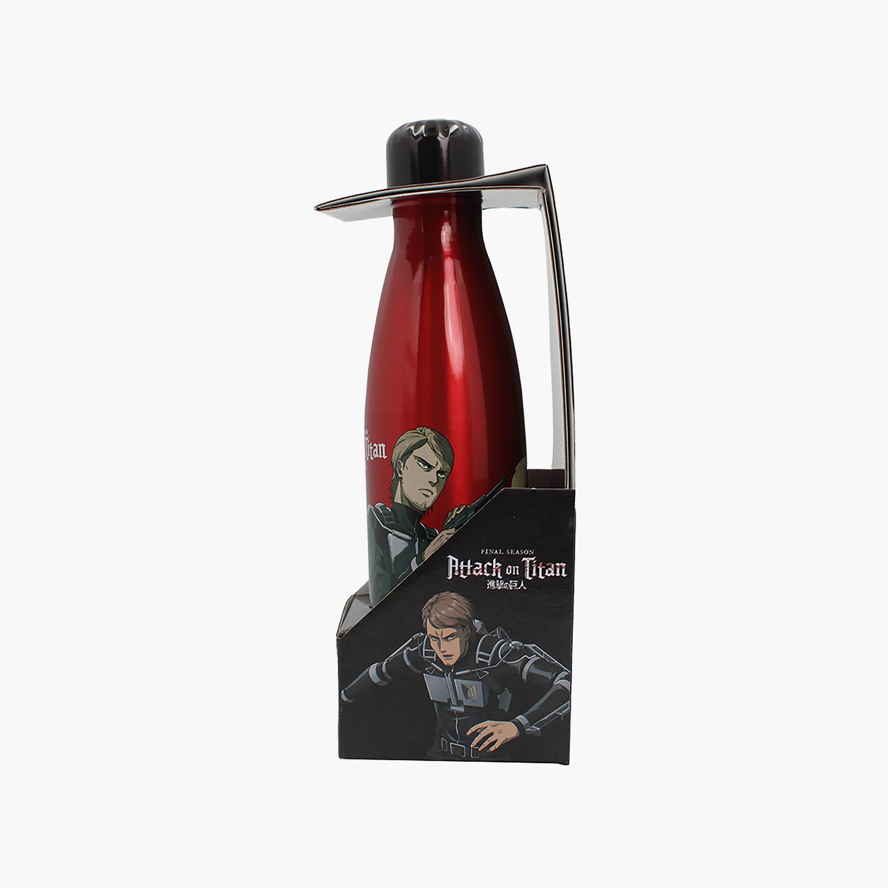 Attack on Titan Printed Stainless Steel Double Wall Water Bottle - Red - 600 ml-school-waterbottles-image-5