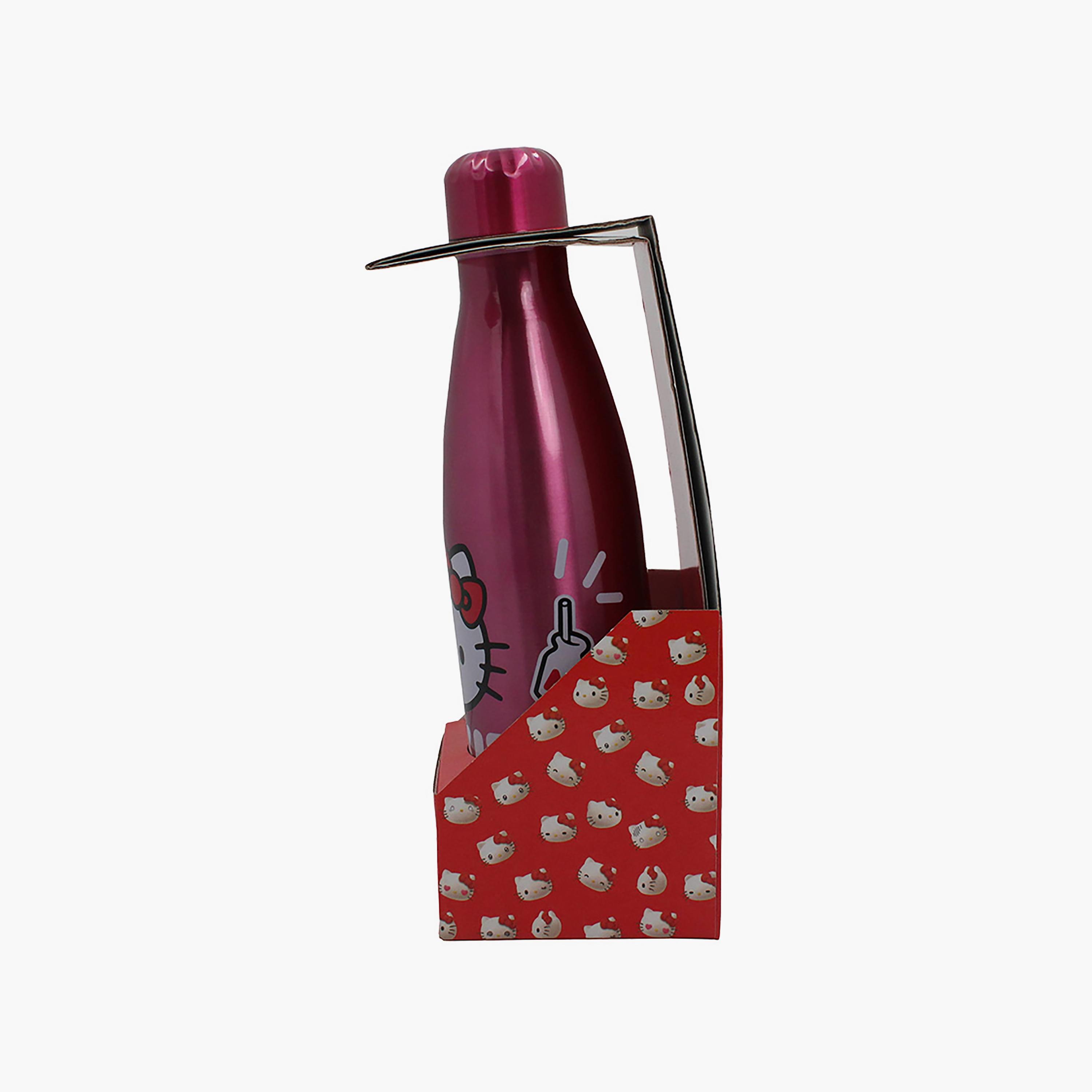 Hello Kitty Printed Stainless Steel Double Wall Water Bottle - Pink - 600 ml-school-waterbottles-image-5