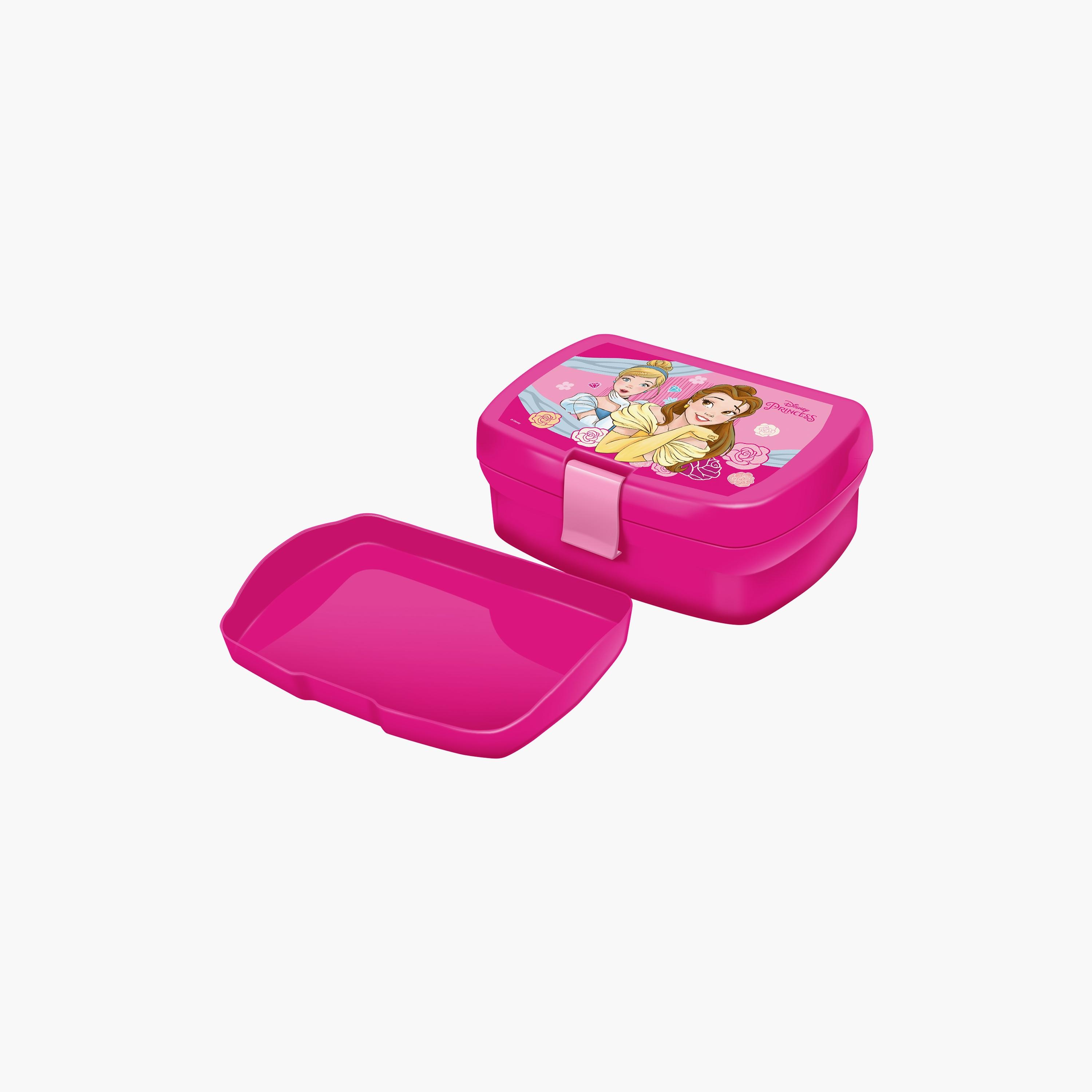 صندوق غداء مع صينية داخلية بطبعة أميرات ديزني - وردي - 630 مل-school-lunchessentials-lunchboxes-image-1