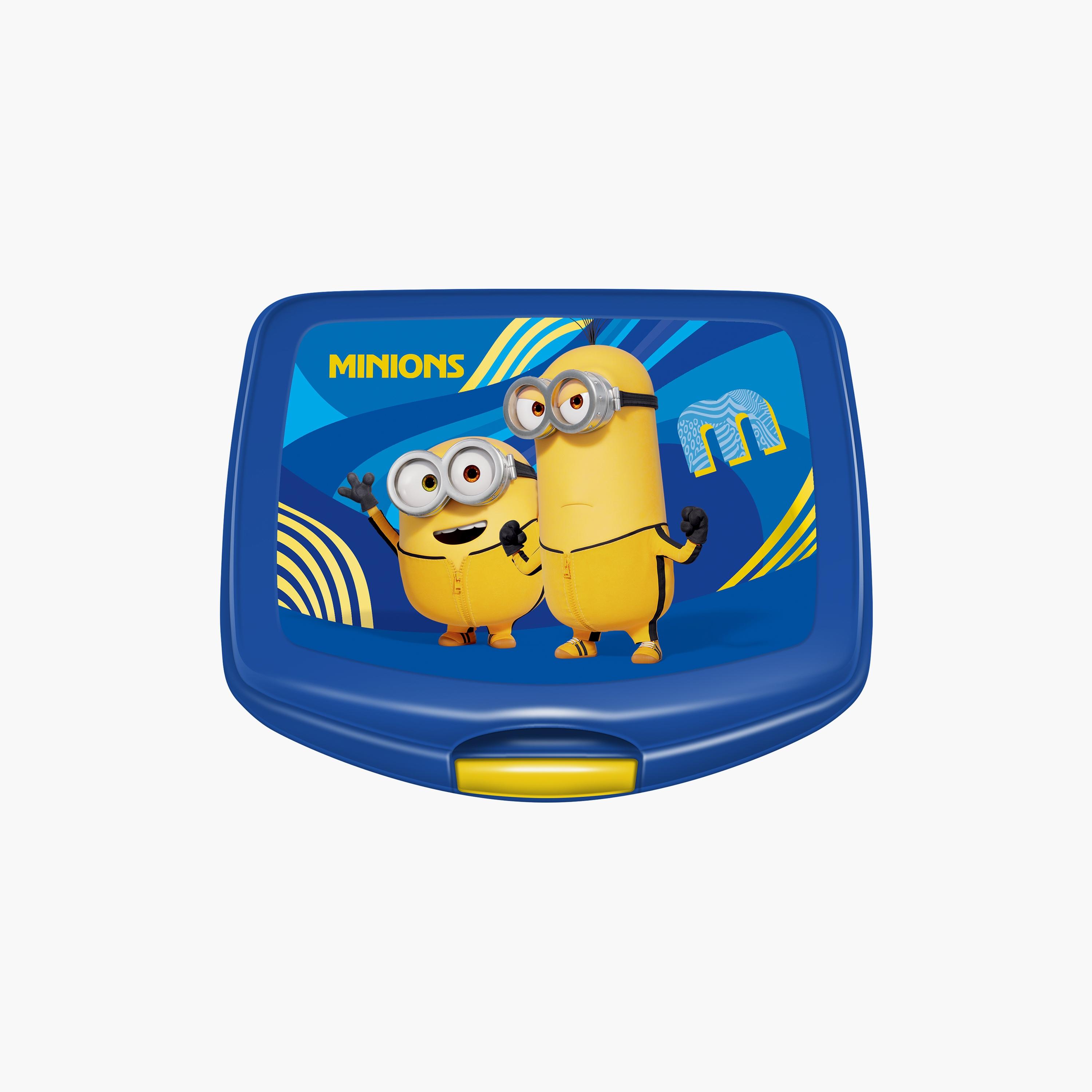 Minion Printed Lunch Box - Blue-school-lunchessentials-lunchboxes-image-1