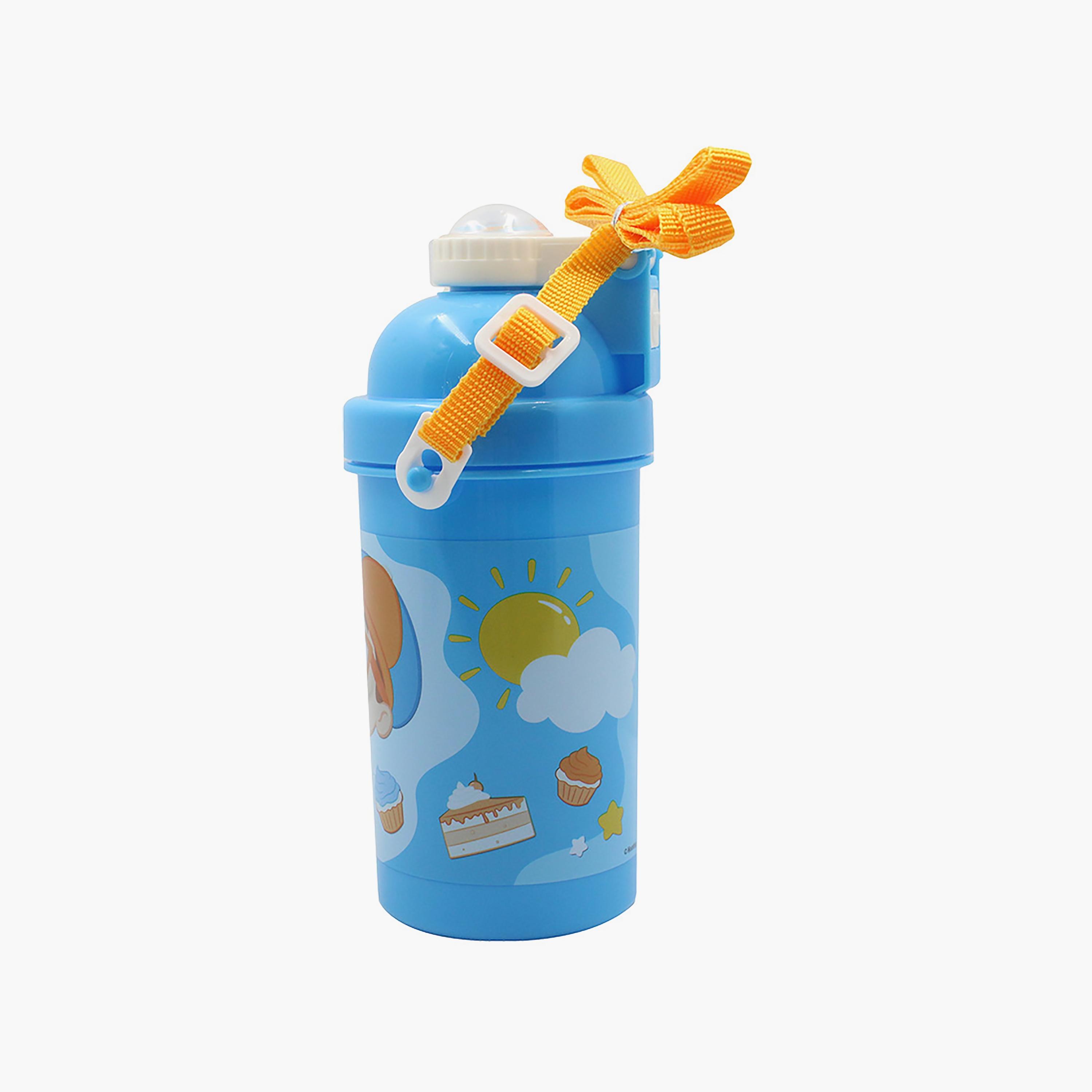 Blippi Printed Water Bottle with Straw & Adjustable Side Strap - Blue - 500 ml-school-waterbottles-image-3