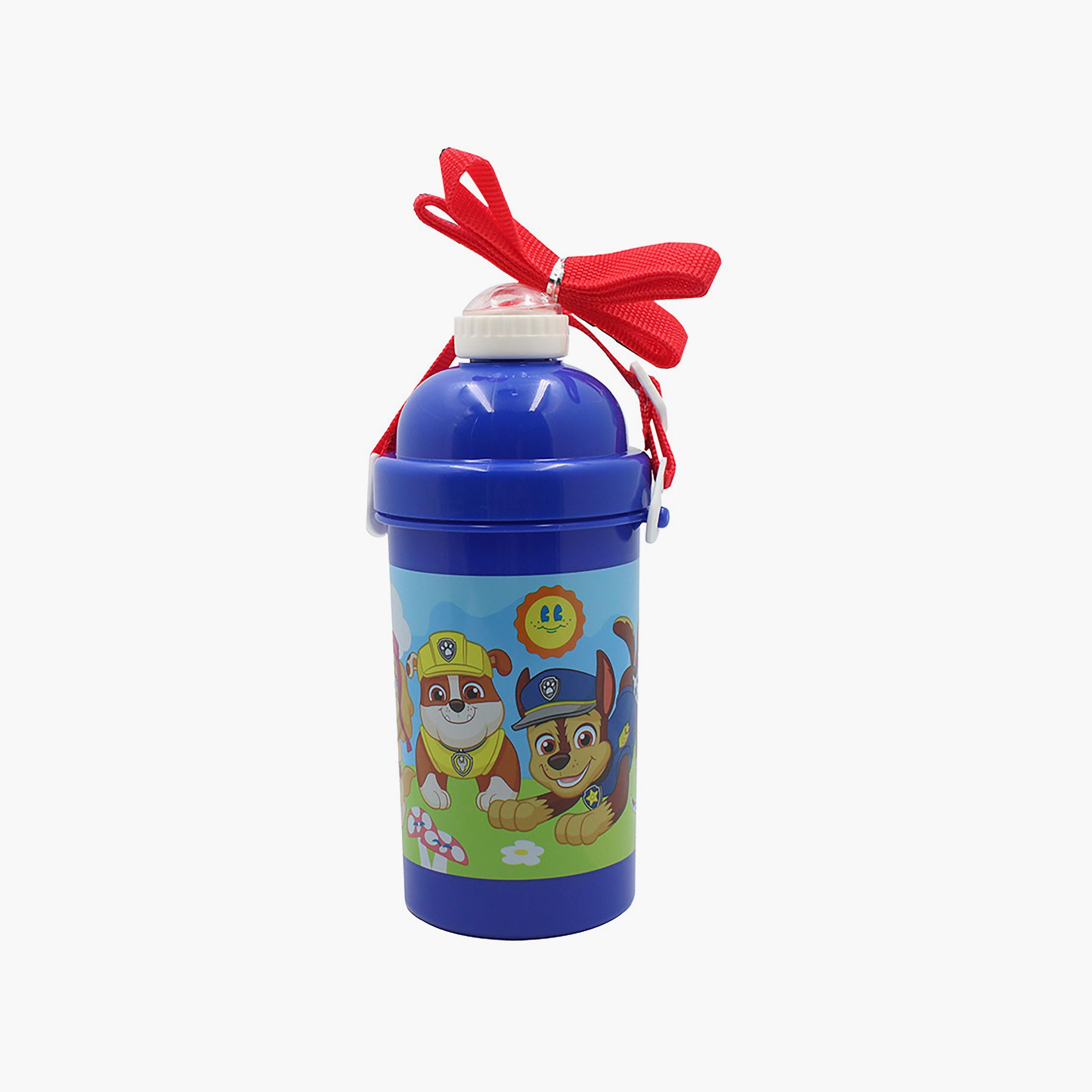 Paw Patrol Printed Water Bottle with Straw & Adjustable Side Strap - Blue - 500 ml-school-waterbottles-image-1