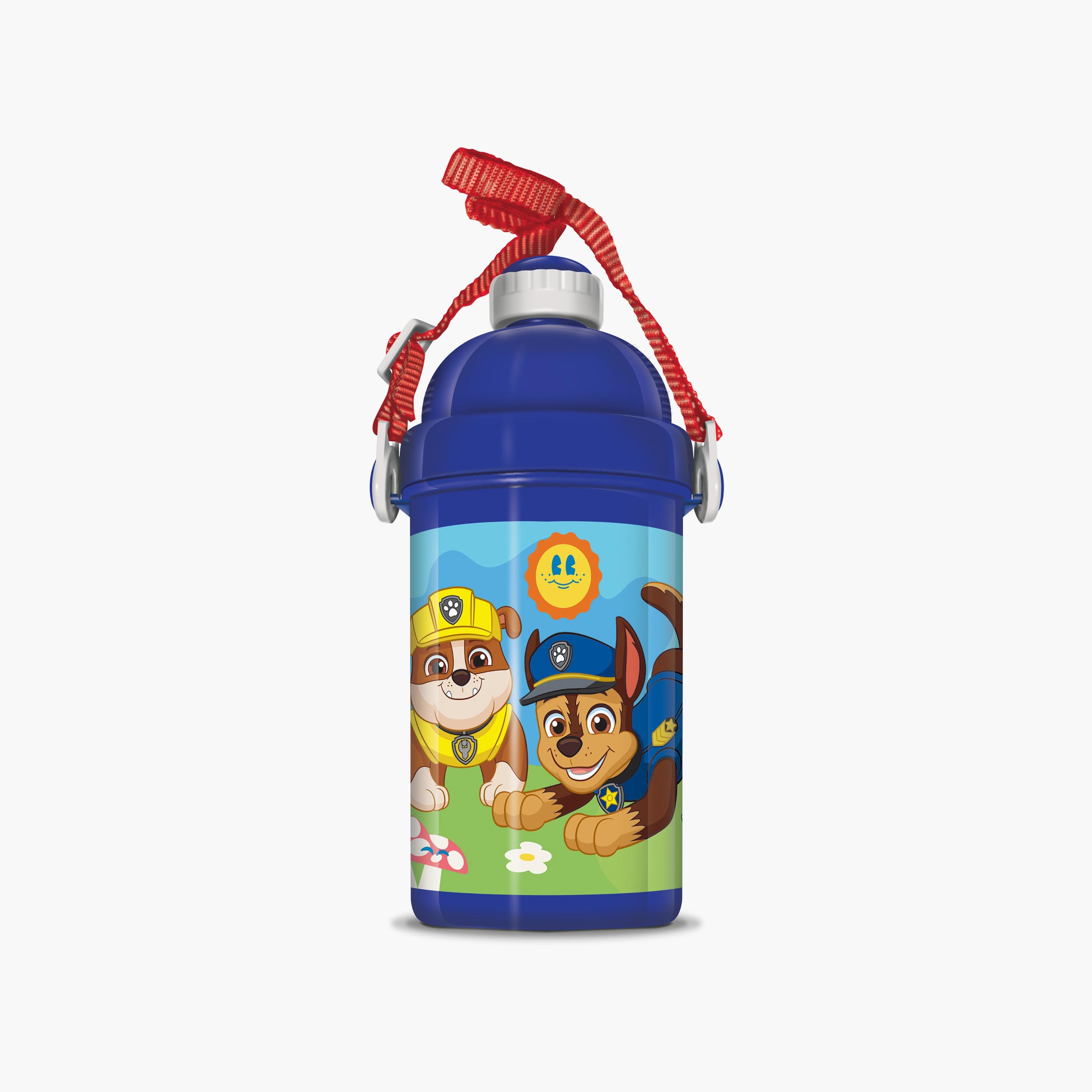 Paw Patrol Printed Water Bottle with Straw & Adjustable Side Strap - Blue - 500 ml-school-waterbottles-image-2