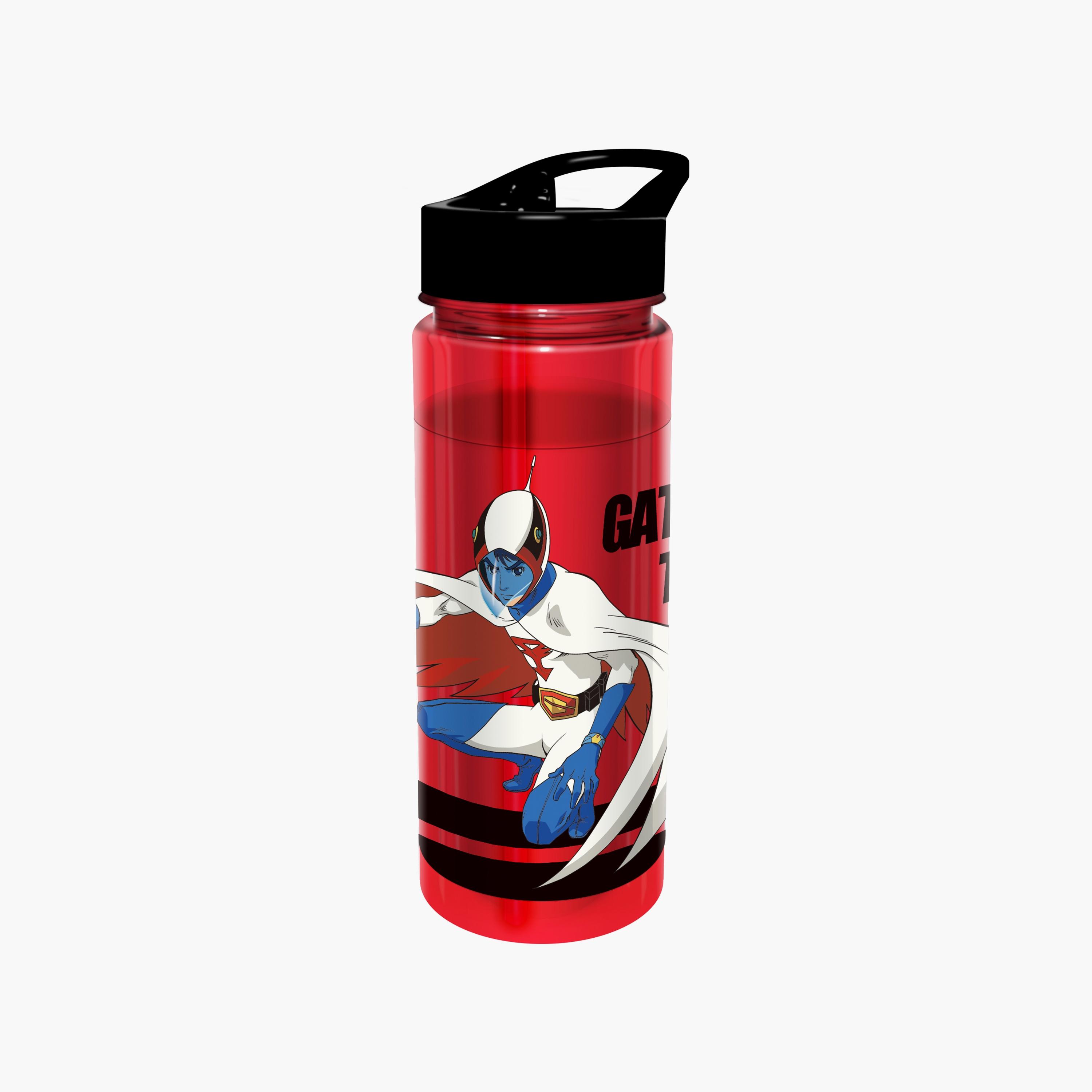 Gatchaman Printed Spill-Proof & Durable Water Bottle with Handle - Red - 650 ml-school-waterbottles-image-2
