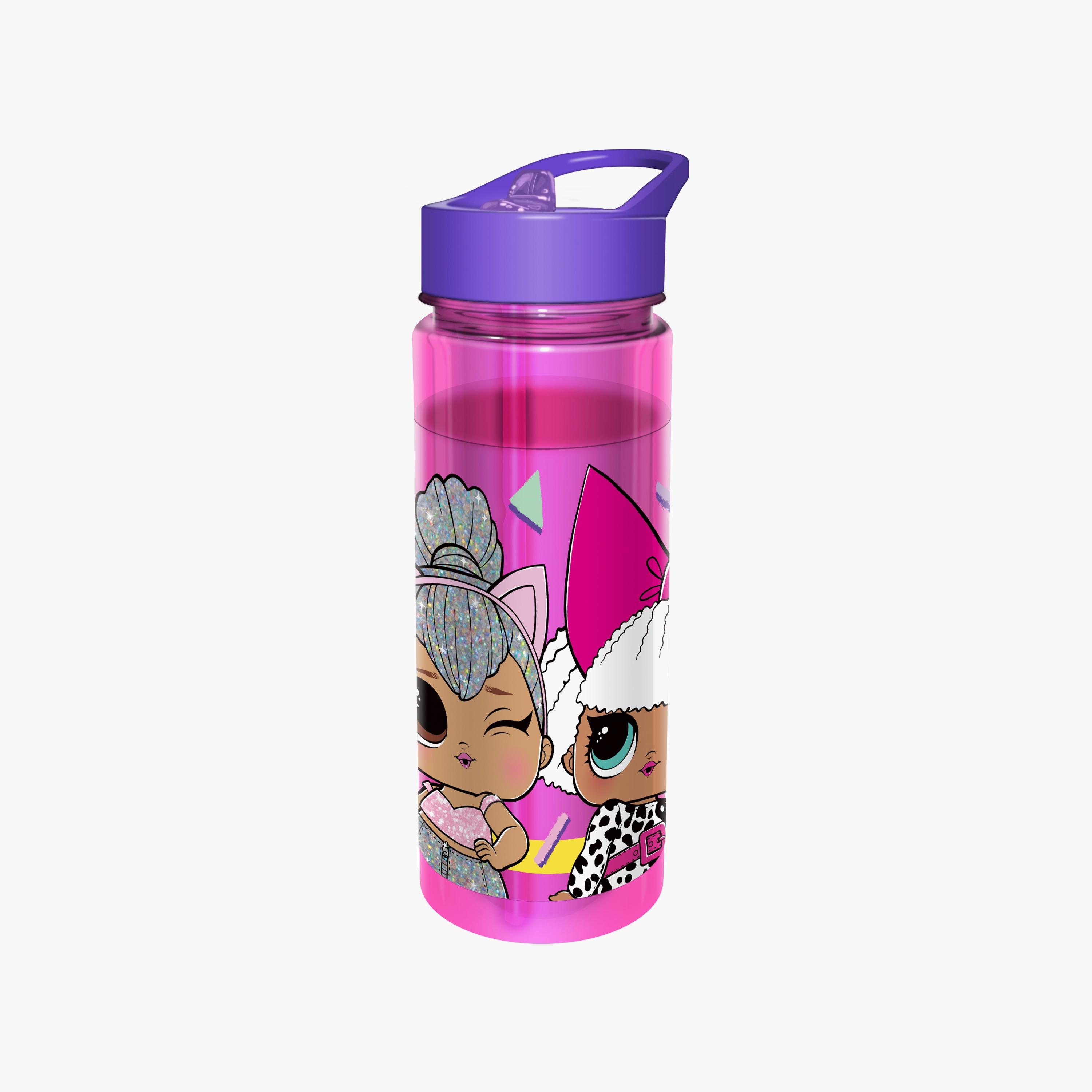 LOL Surprise Printed Spill-Proof & Durable Water Bottle with Handle - Pink - 650 ml-school-waterbottles-image-2