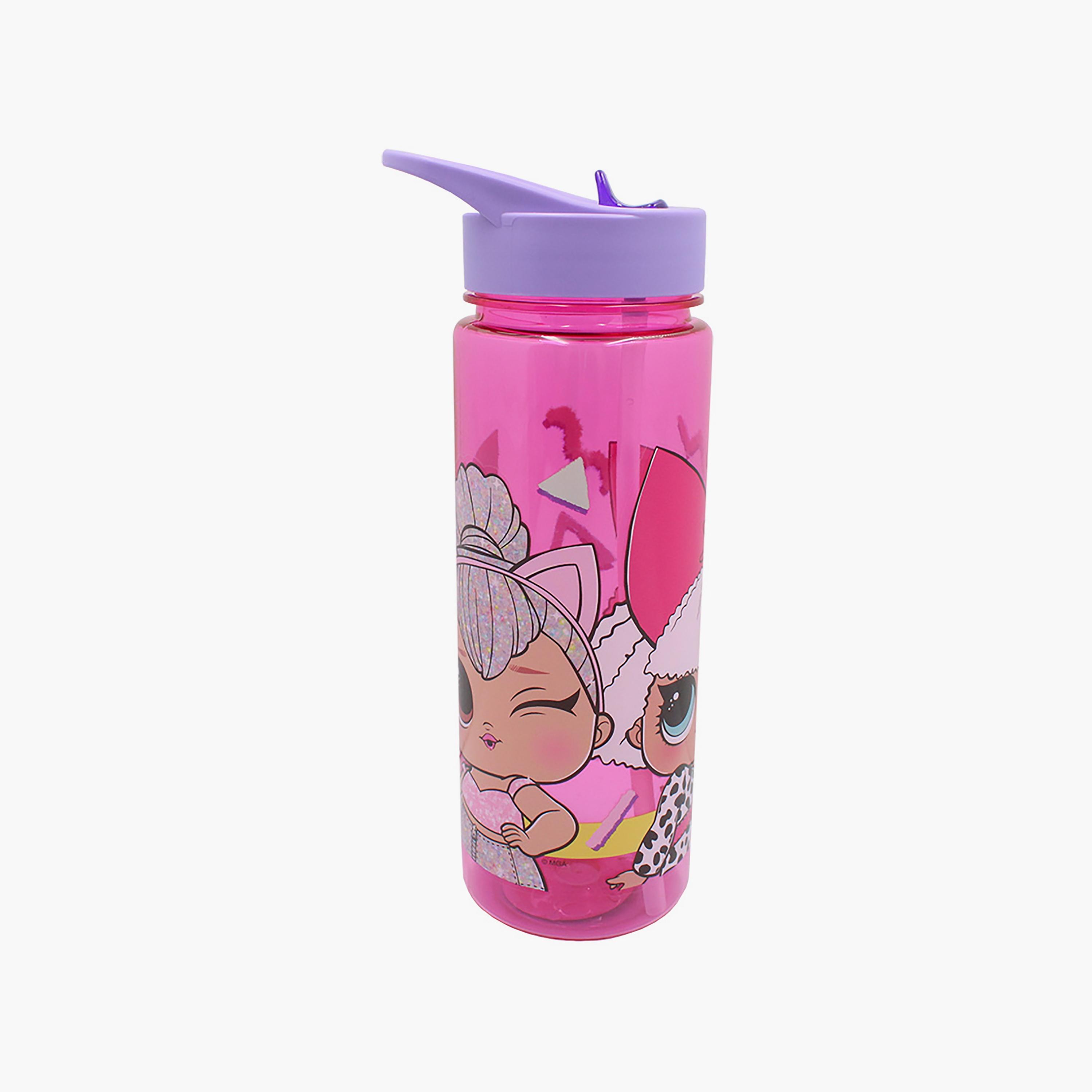 LOL Surprise Printed Spill-Proof & Durable Water Bottle with Handle - Pink - 650 ml-school-waterbottles-image-3