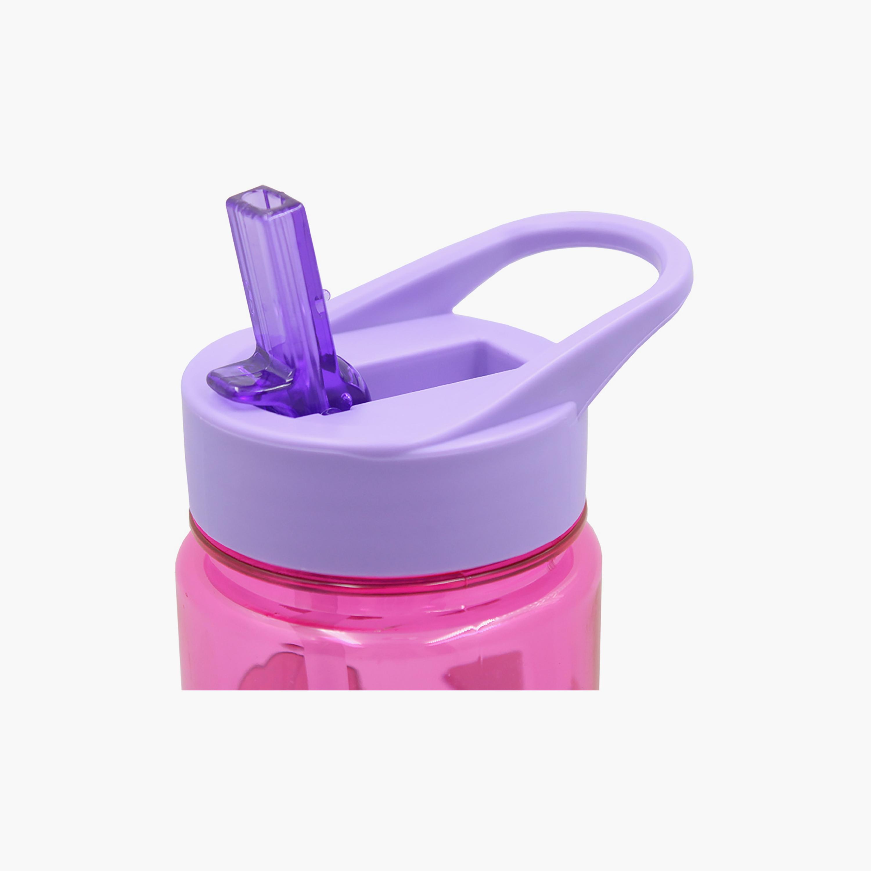 زجاجة مياه متينة ومضادة للانسكاب مع مقبض بطبعة لول سوربرايز - وردي - 650 مل-school-waterbottles-image-4
