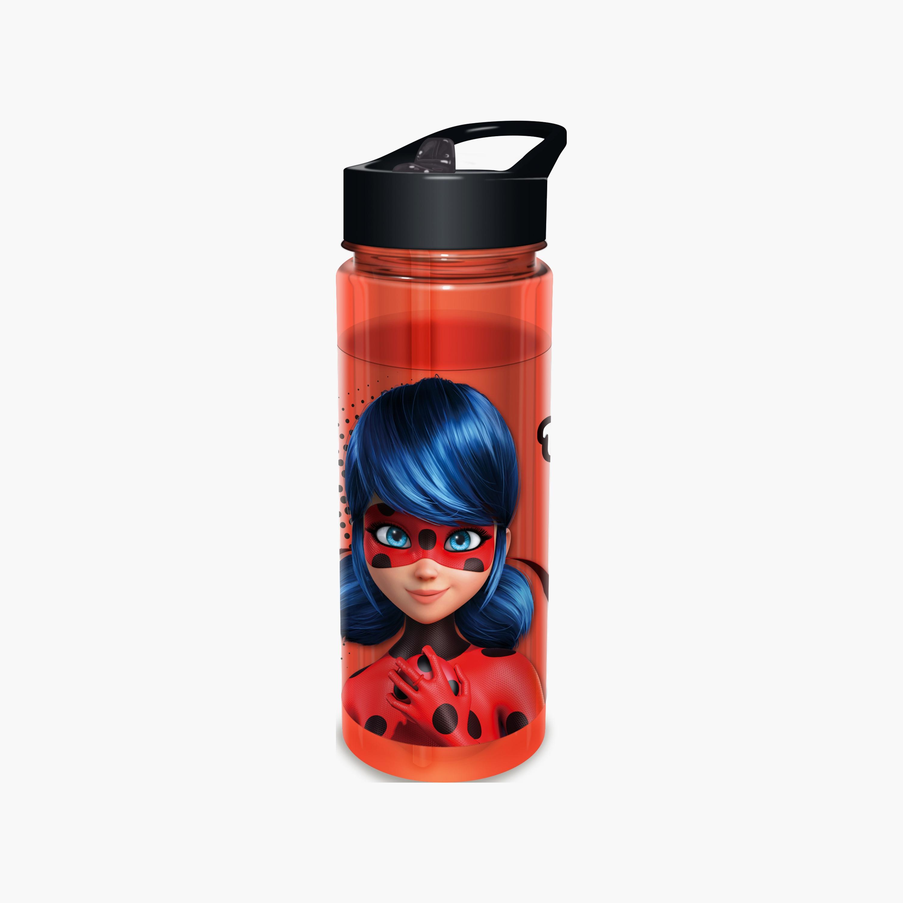 Miraculous Printed Spill-Proof & Durable Water Bottle with Handle - Red - 650 ml-school-waterbottles-image-2