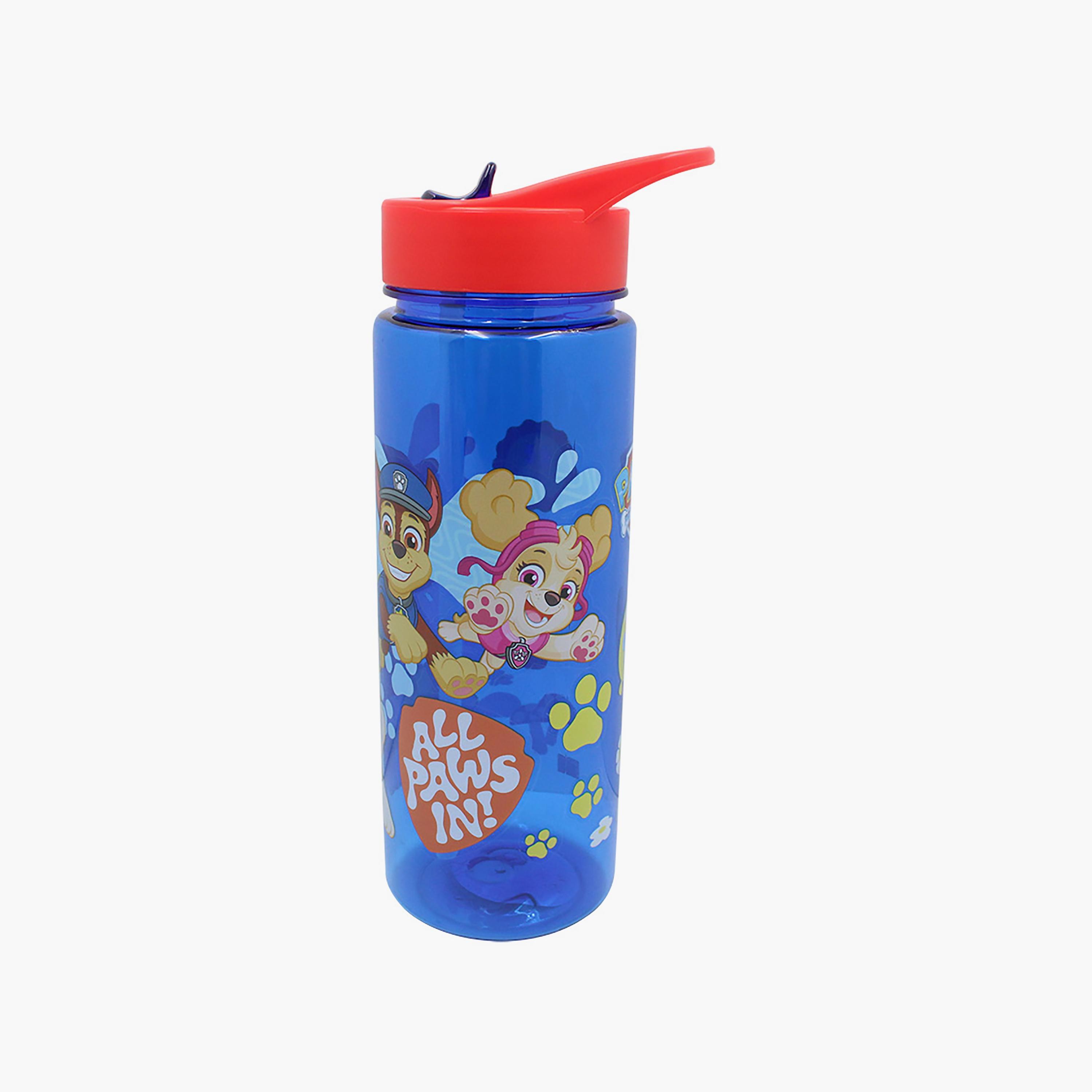 زجاجة مياه متينة ومضادة للانسكاب مع مقبض بطبعة باو باترول - أزرق - 650 مل-school-waterbottles-image-3