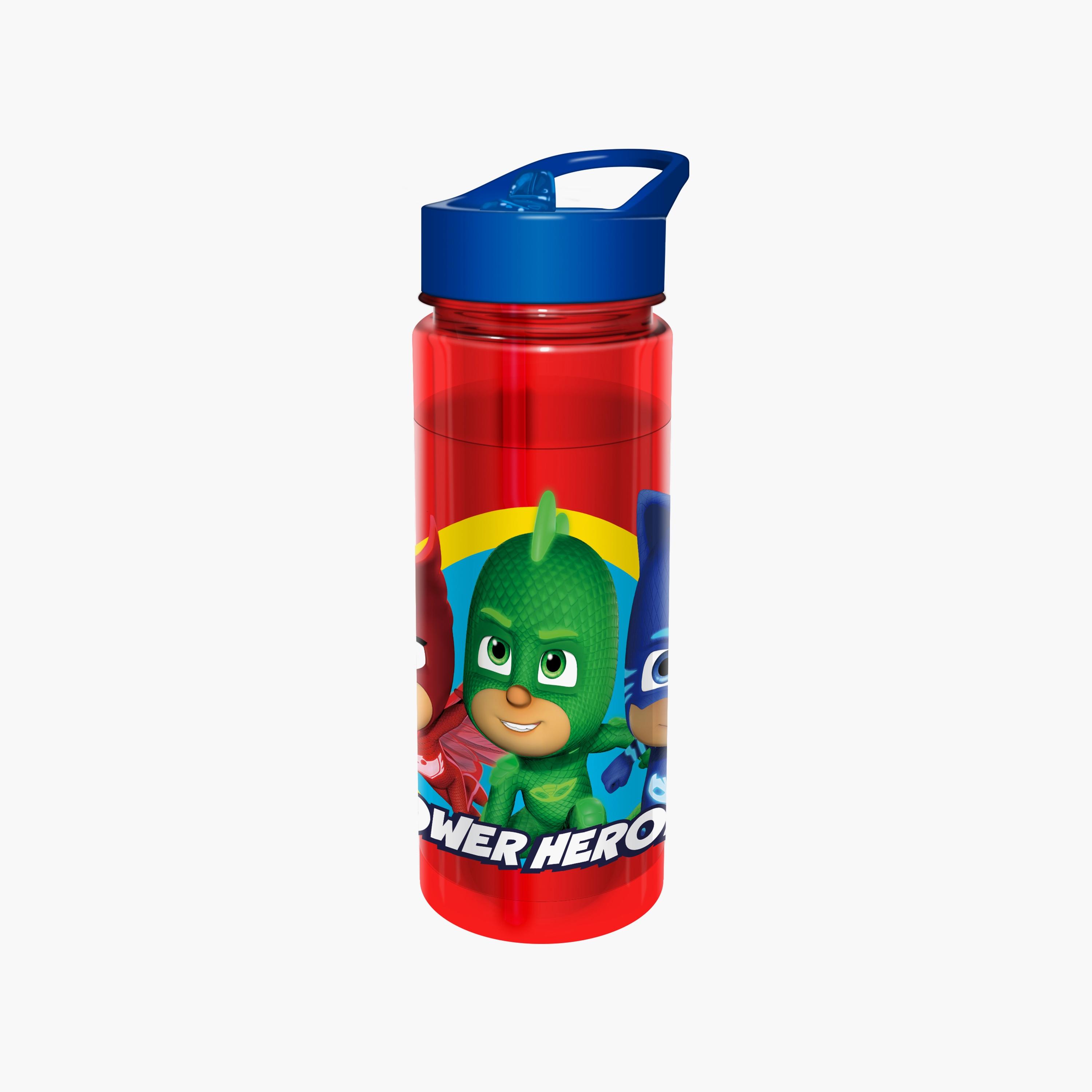 PJ Masks Printed Spill-Proof & Durable Water Bottle with Handle - Red - 650 ml-school-waterbottles-image-2