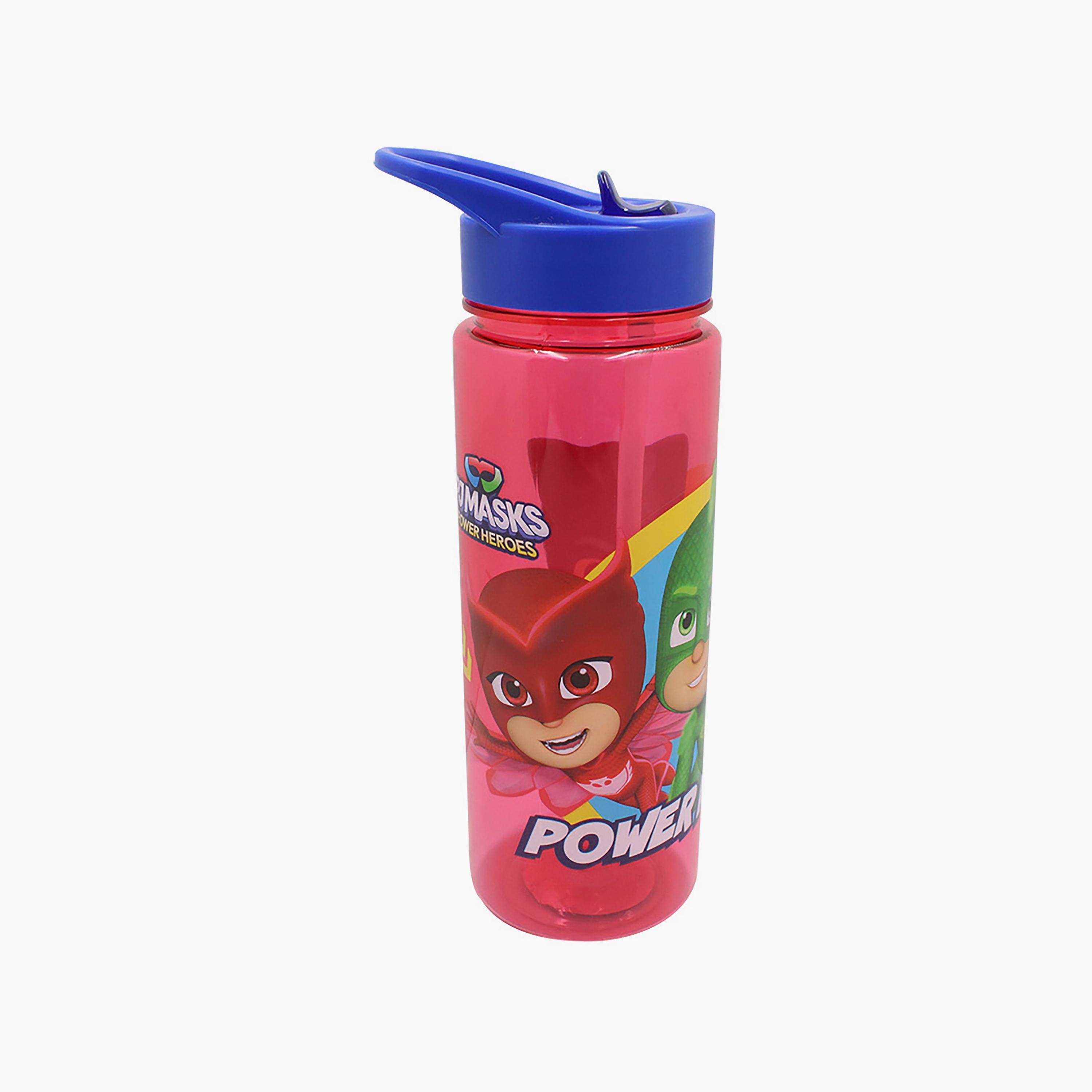 زجاجة مياه متينة ومضادة للانسكاب مع مقبض بطبعة بي جي ماسكس - أحمر - 650 مل-school-waterbottles-image-3