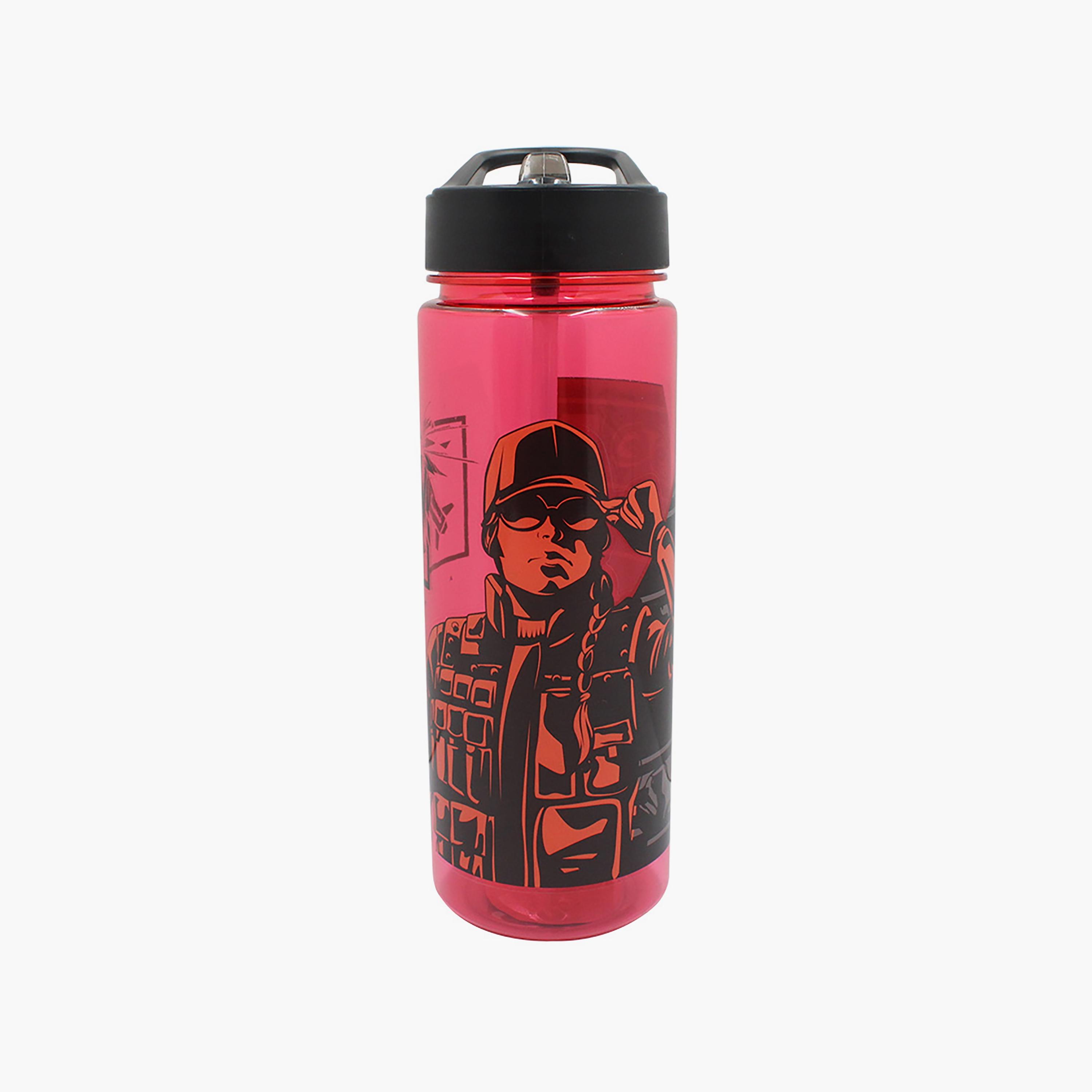 Siege Printed Spill-Proof & Durable Water Bottle with Handle - Red - 650 ml-school-waterbottles-image-1