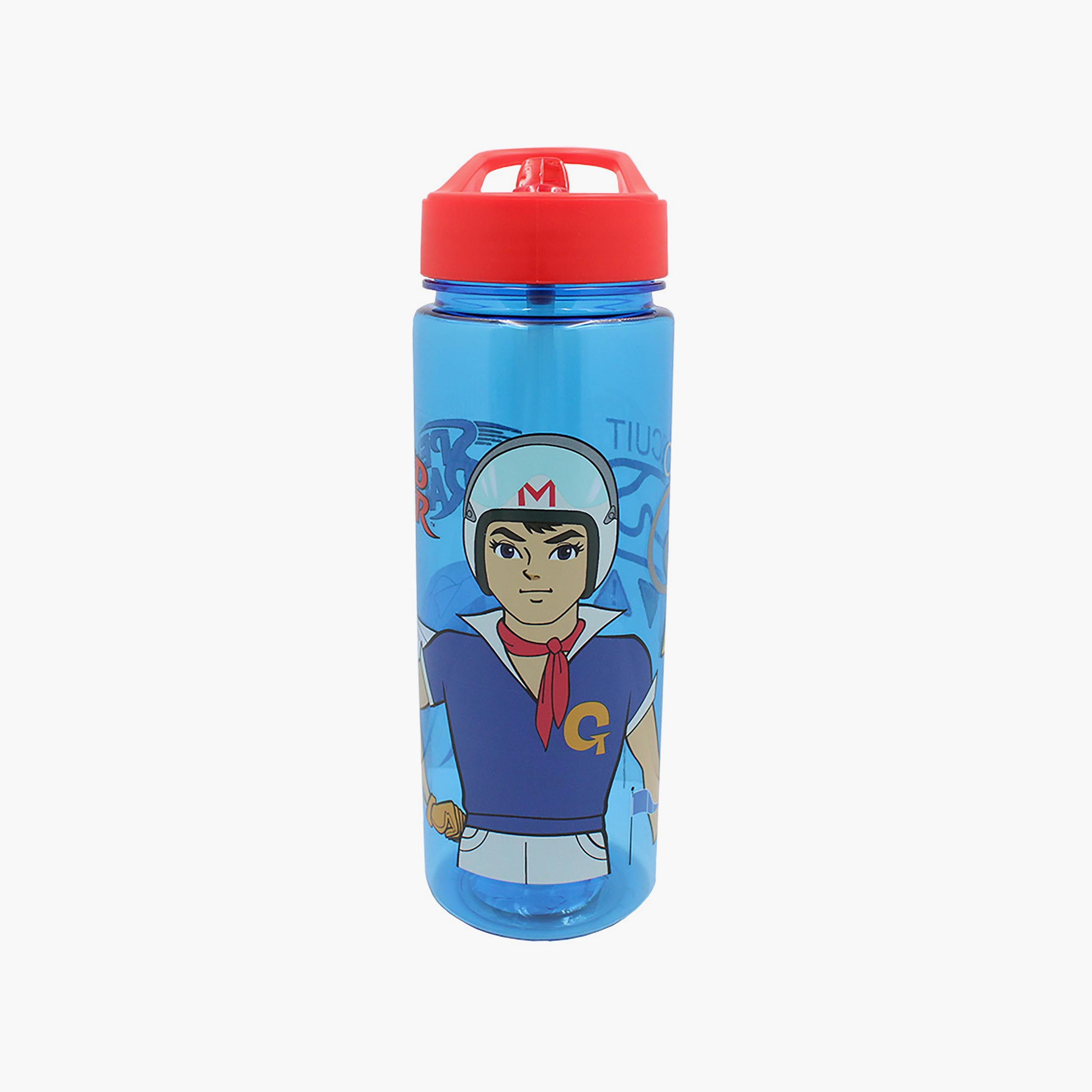 Speed Racer Printed Spill-Proof & Durable Water Bottle with Handle - Blue - 650 ml-school-waterbottles-image-1