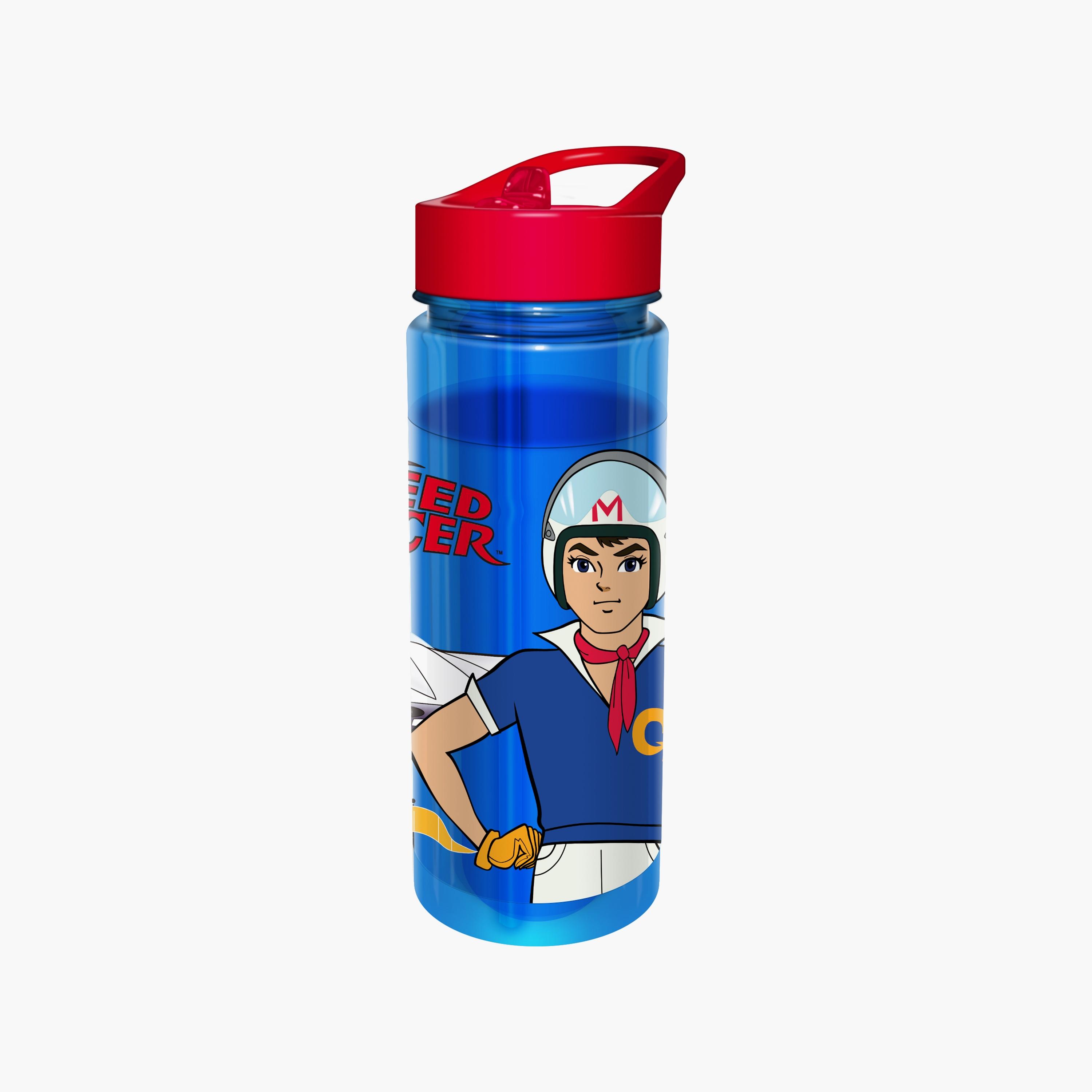 Speed Racer Printed Spill-Proof & Durable Water Bottle with Handle - Blue - 650 ml-school-waterbottles-image-2