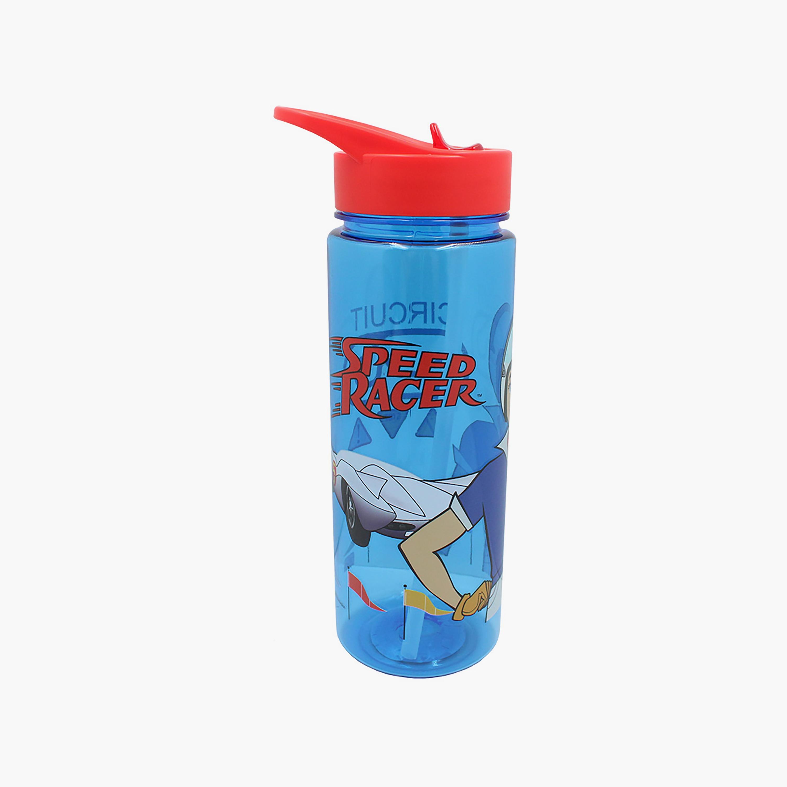 Speed Racer Printed Spill-Proof & Durable Water Bottle with Handle - Blue - 650 ml-school-waterbottles-image-3