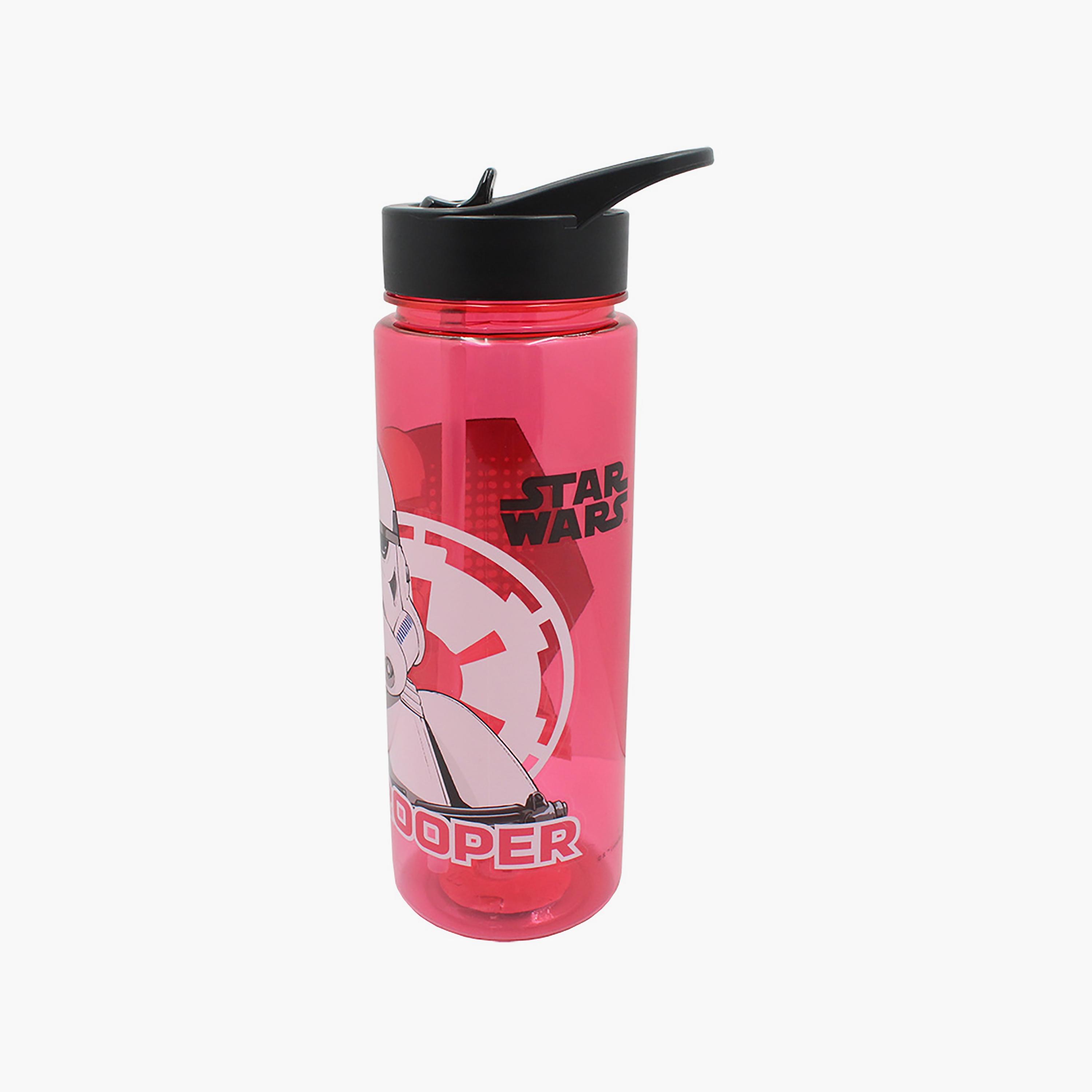 Star Wars Printed Spill-Proof & Durable Water Bottle with Handle - Red - 650 ml-school-waterbottles-image-3