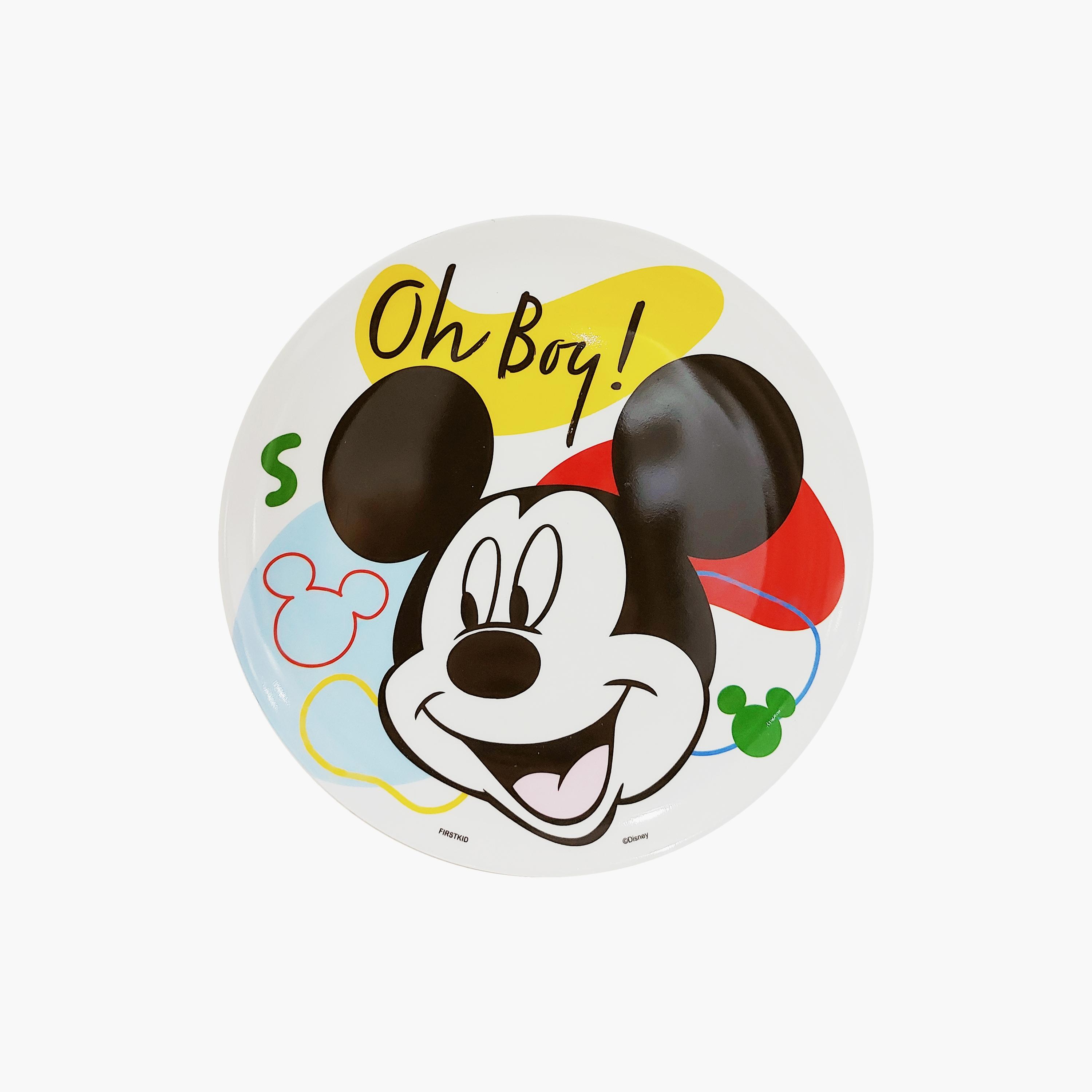 Disney Mickey Mouse Printed Melamine Dinnerware Plate - 20 cm-baby-feeding-mealtimeessentials-image-1
