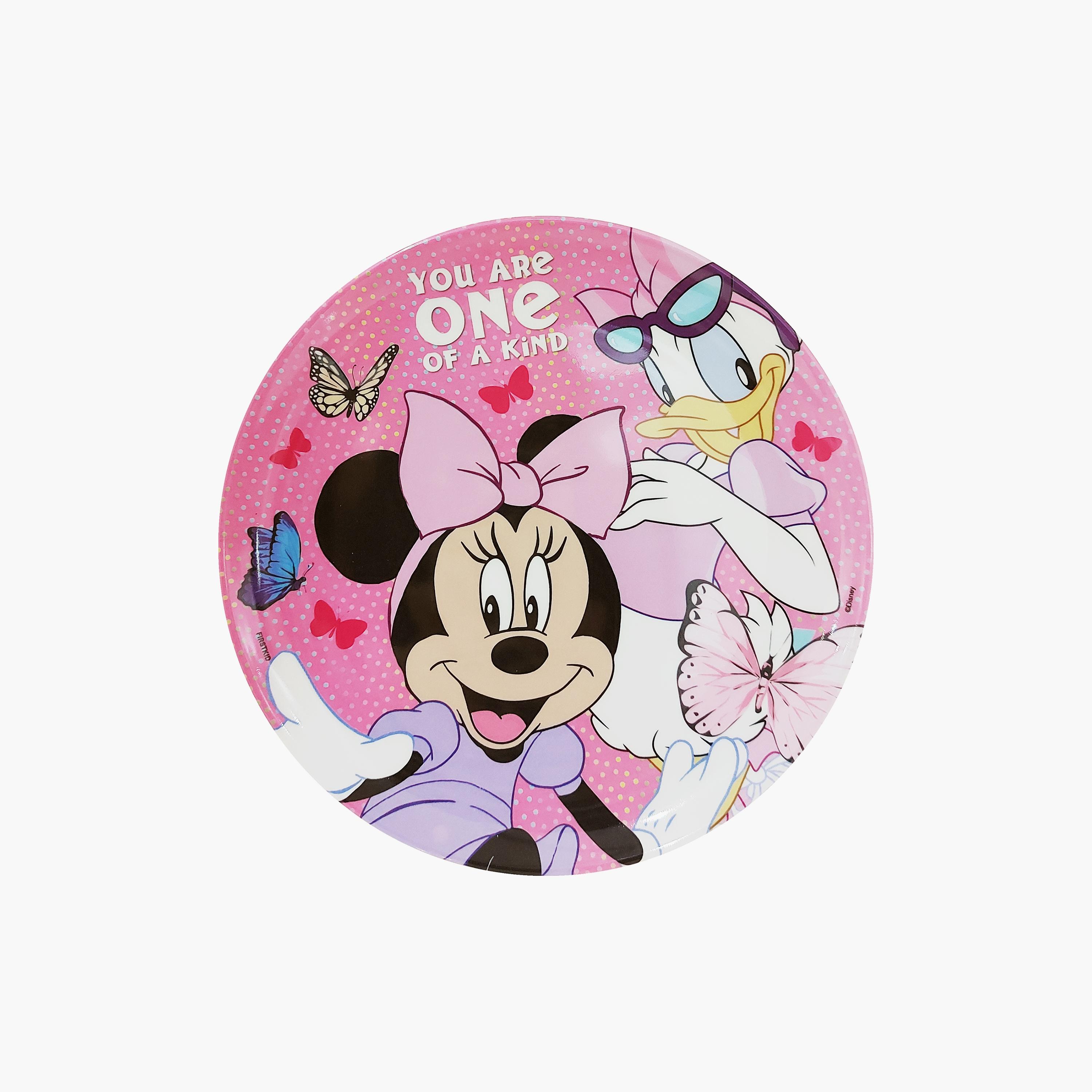 Disney Minnie Mouse Printed Melamine Dinnerware Plate - 20 cm-baby-feeding-mealtimeessentials-image-1