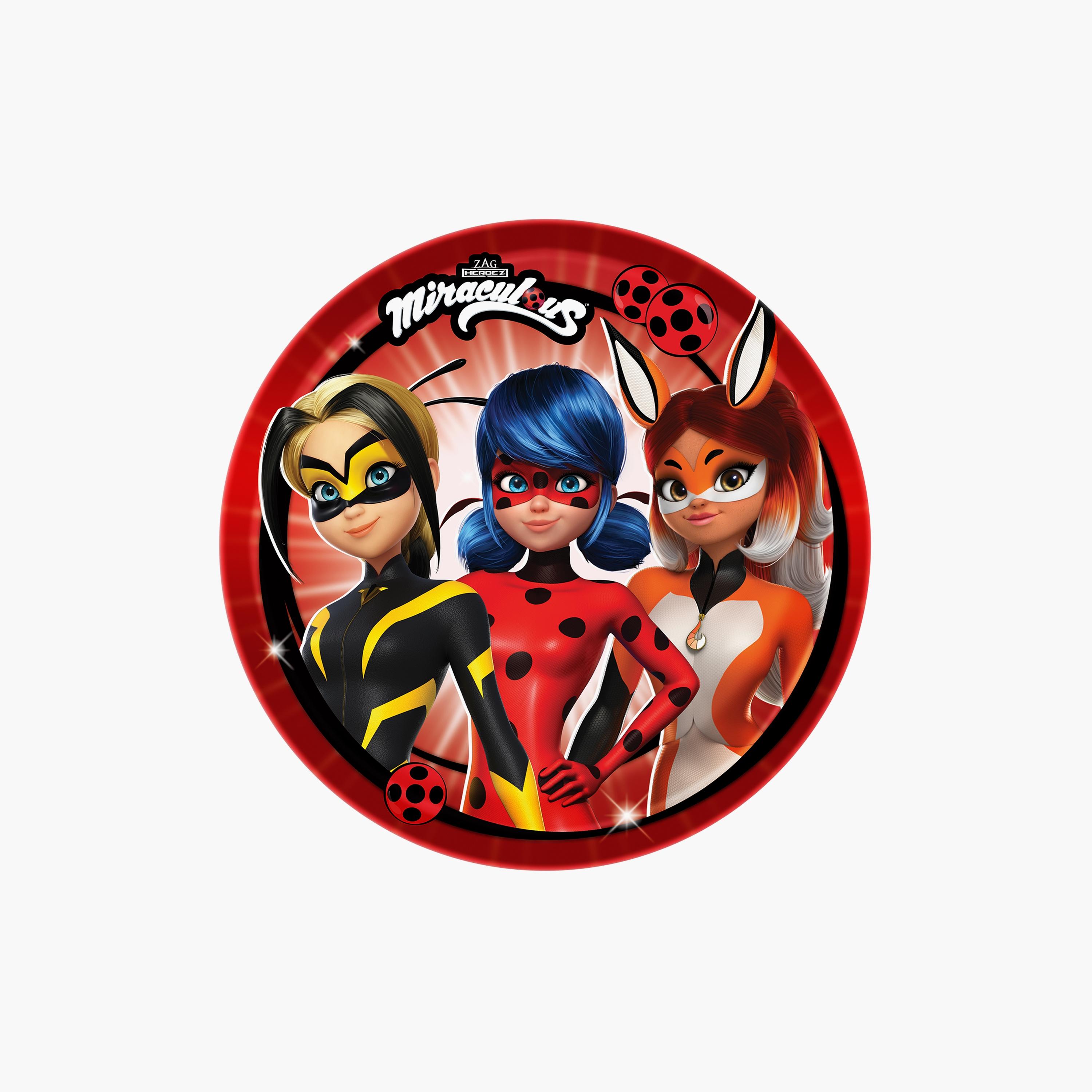 Miraculous Printed Melamine Dinnerware Plate - 20 cm-baby-feeding-mealtimeessentials-image-1