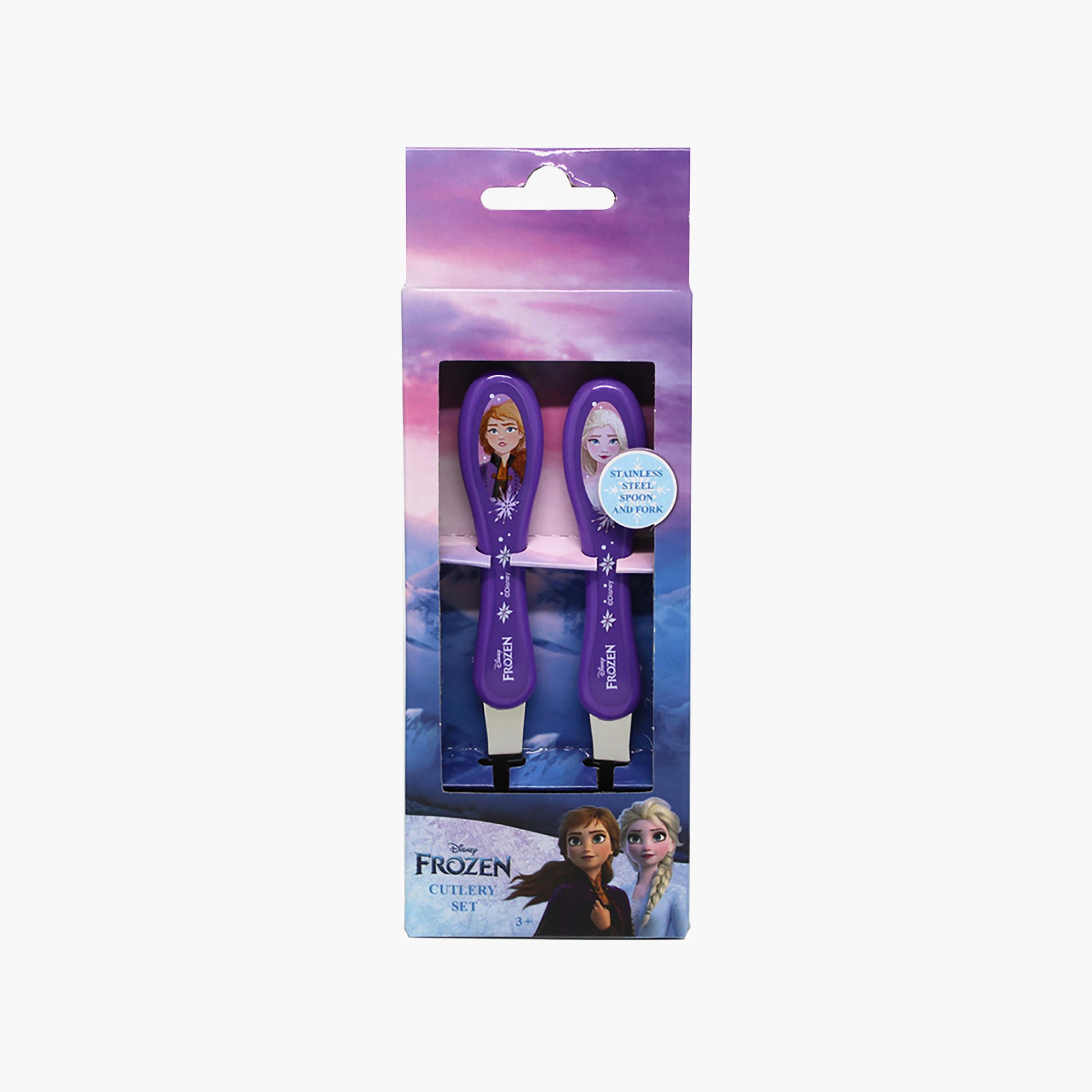 Disney 2-Piece Frozen Printed Stainless Steel Mealtime Magic Spoon & Fork Cutlery Set-baby-feeding-mealtimeessentials-image-3