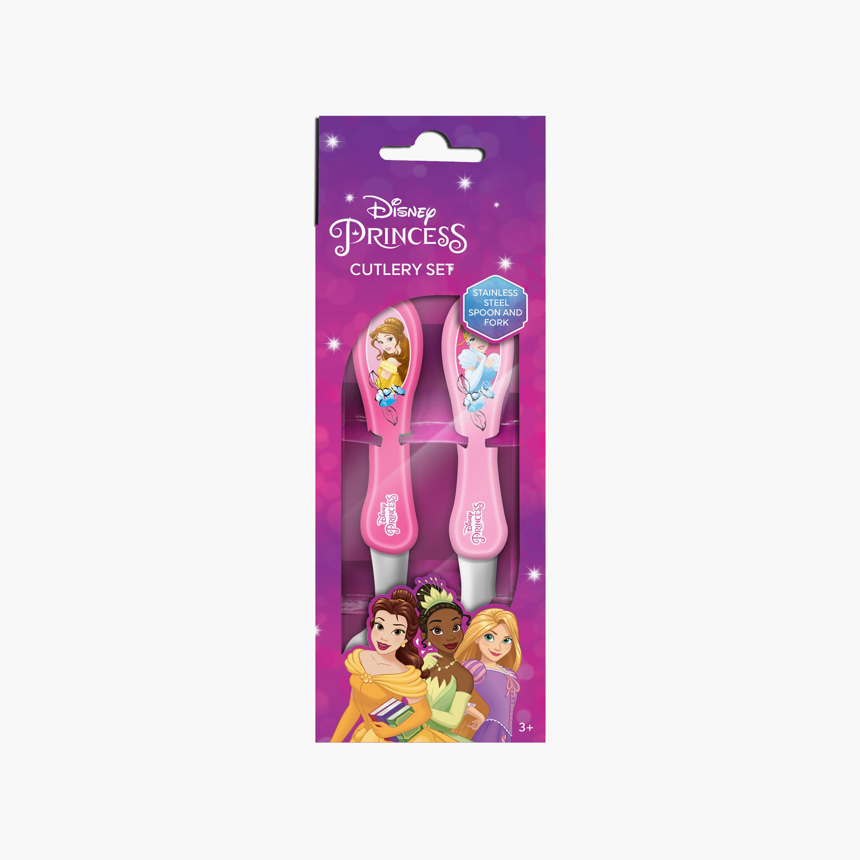Disney 2-Piece Princess Printed Stainless Steel Mealtime Magic Spoon & Fork Cutlery Set-baby-feeding-mealtimeessentials-image-2