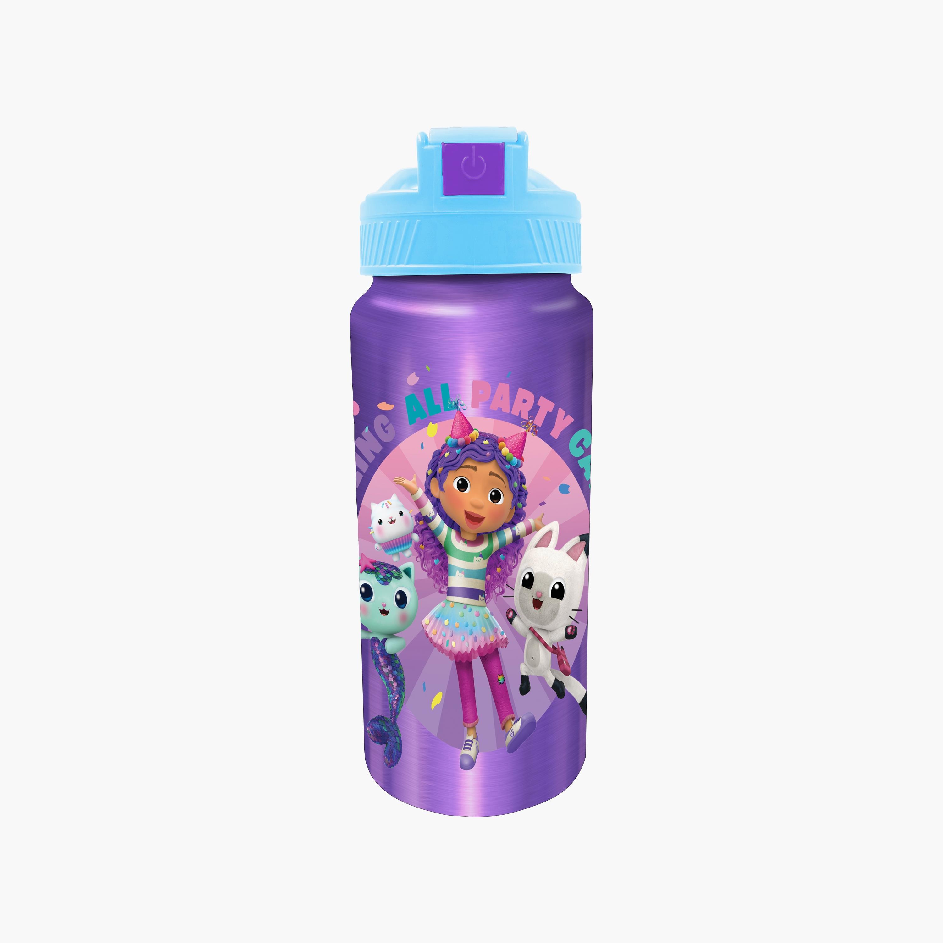 زجاجة مياه من الألومنيوم بطبعة جابيز دولهاوس - أرجوانية - 500 مل-school-waterbottles-image-2