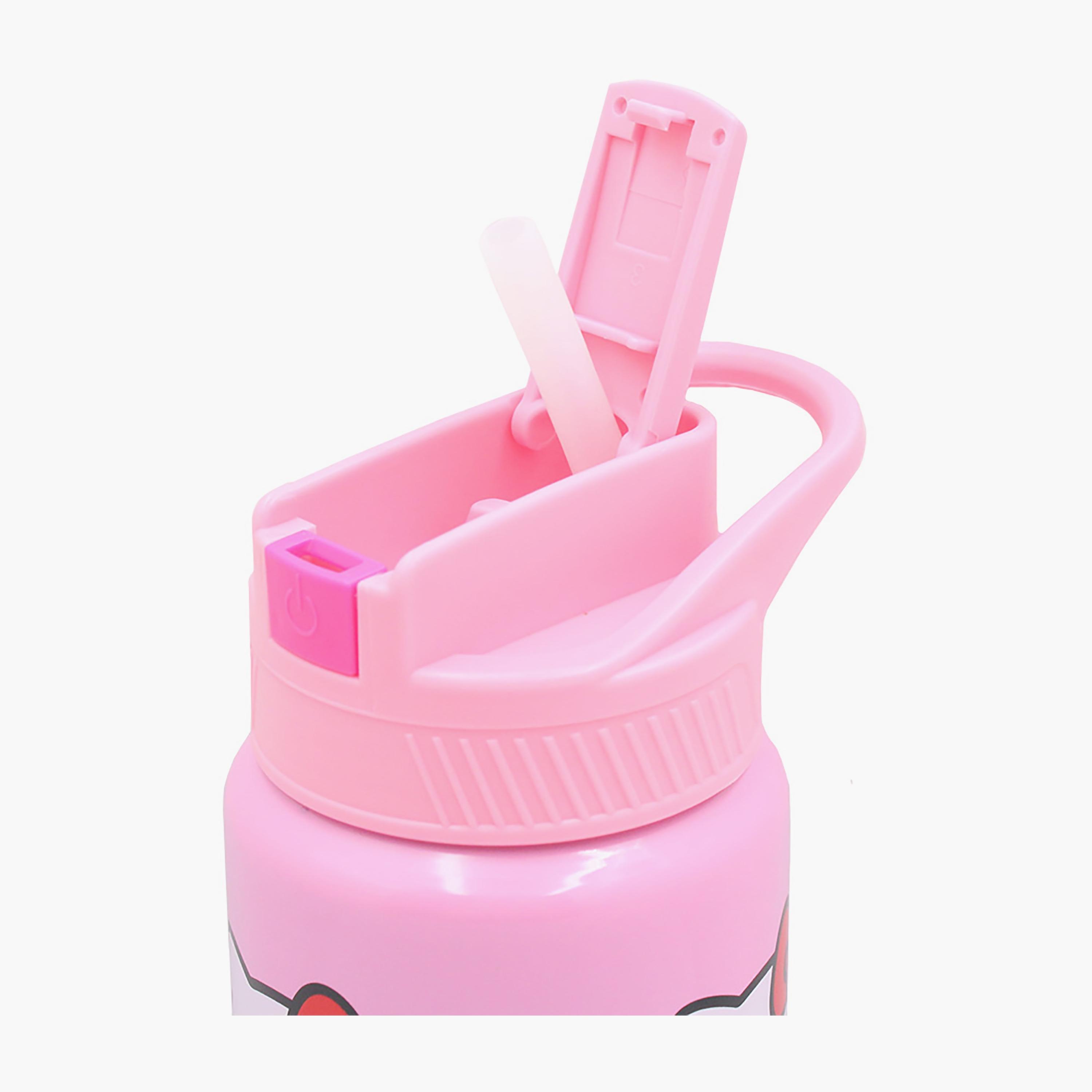 زجاجة مياه من الألومنيوم بطبعة هالو كيتي - وردي - 500 مل-school-waterbottles-image-4