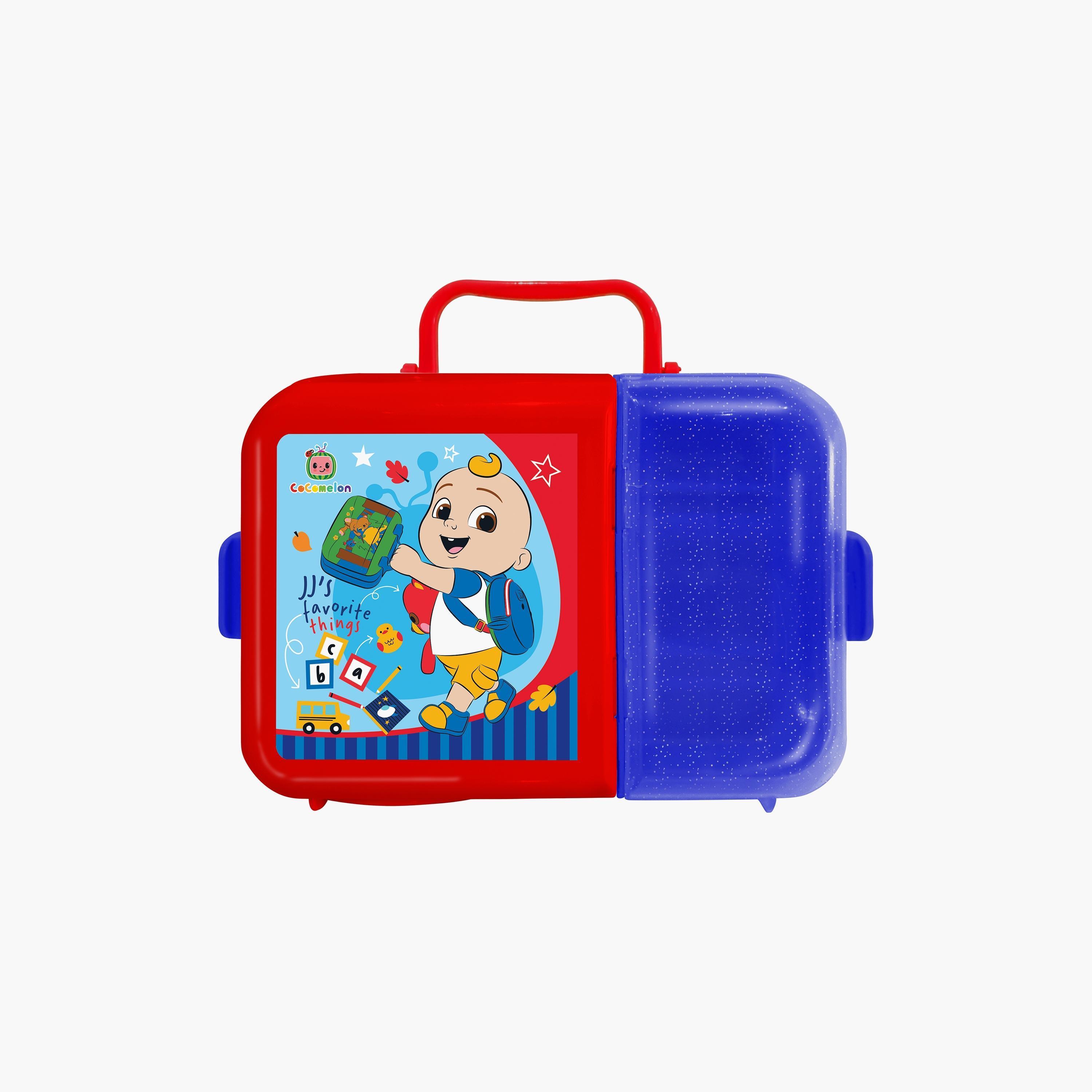 Cocomelon Printed 2-Compartment Lunch Box with Side Lock & Top Handle - Multicolour-school-lunchessentials-lunchboxes-image-2
