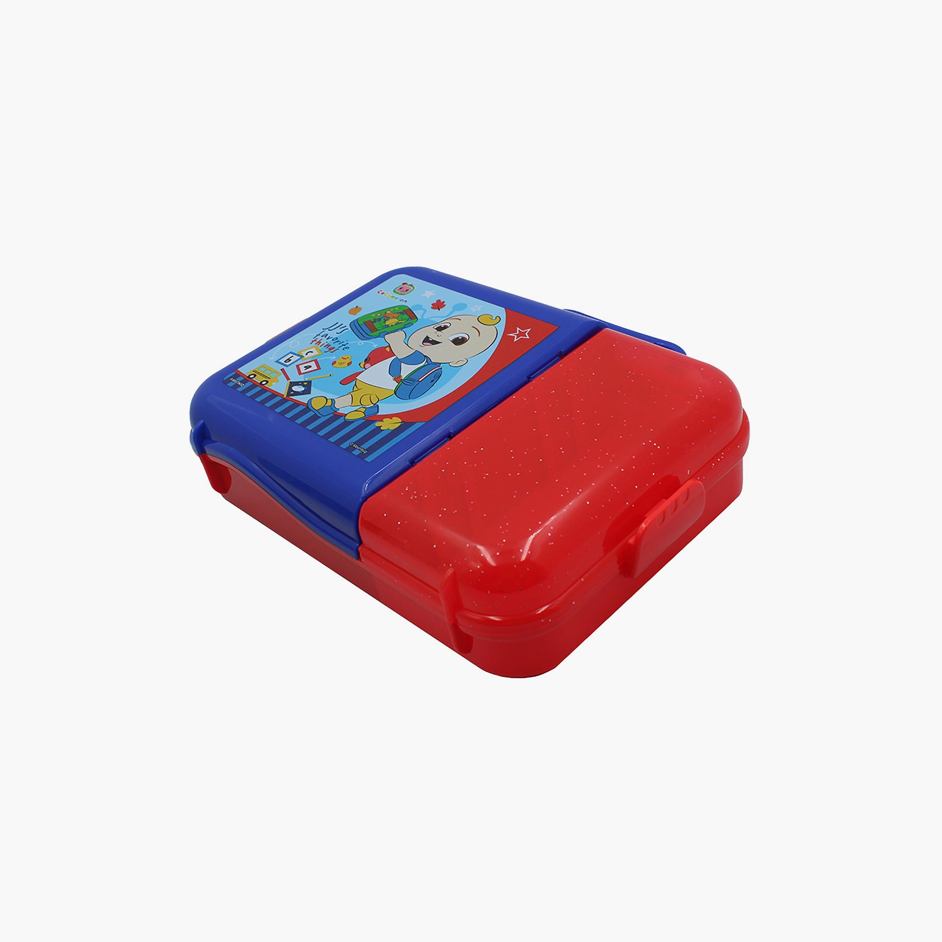 صندوق غداء بقسمين مع قفل جانبي ومقبض علوي بطبعة كوكوميلون - متعدد الألوان-school-lunchessentials-lunchboxes-image-4