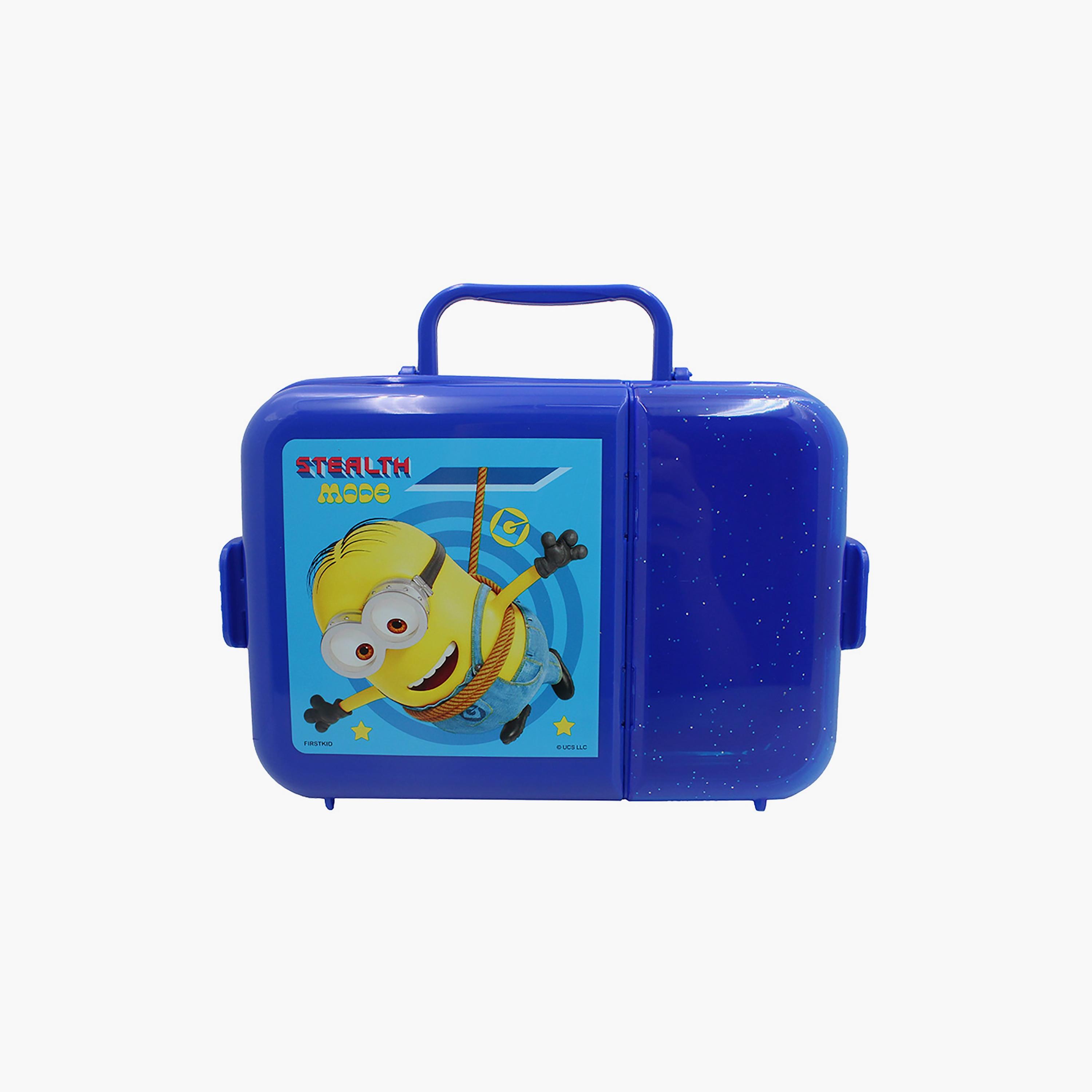 صندوق غداء بقسمين مع قفل جانبي بطبعة ديسبيكابل مي - أزرق-school-lunchessentials-lunchboxes-image-1