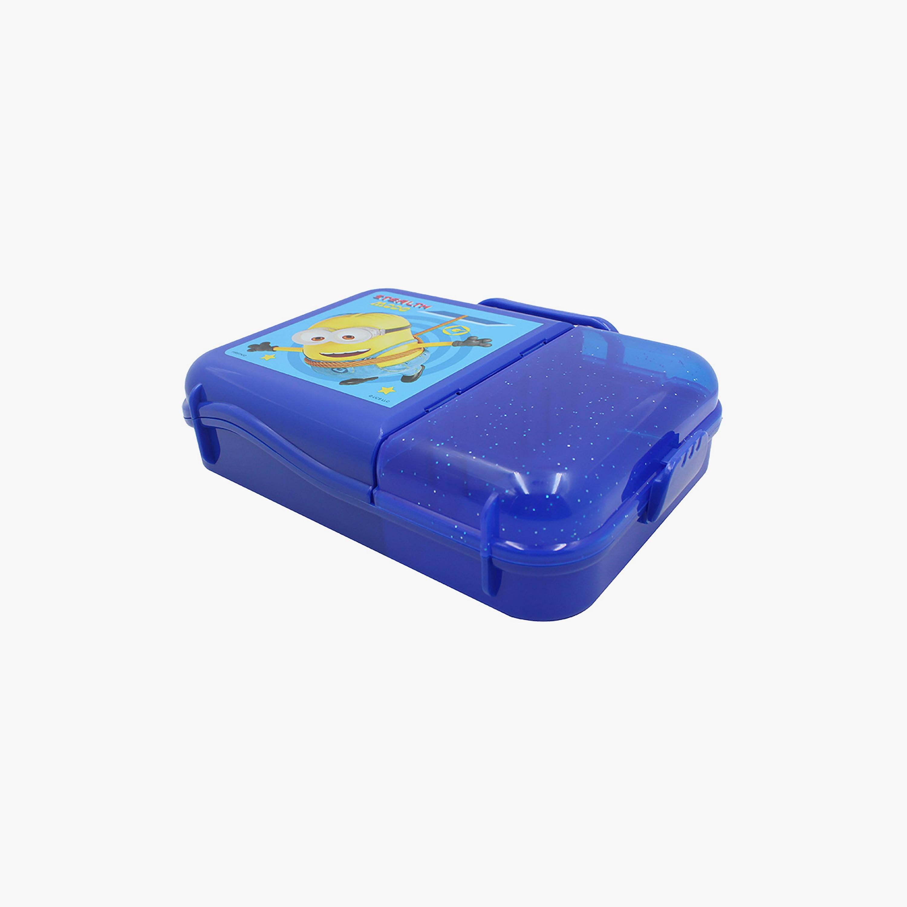 صندوق غداء بقسمين مع قفل جانبي بطبعة ديسبيكابل مي - أزرق-school-lunchessentials-lunchboxes-image-4