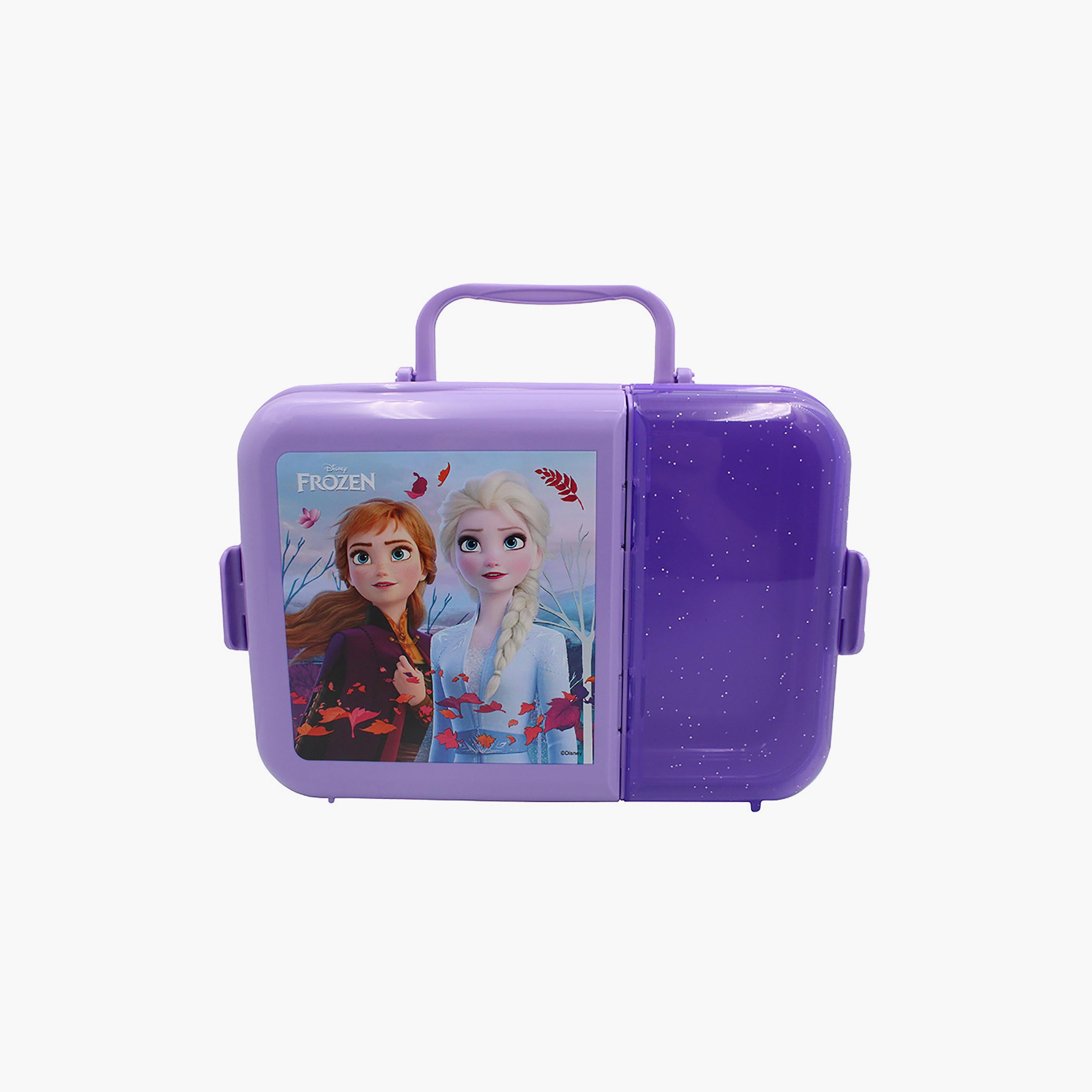 Disney Frozen Printed 2-Compartment Lunch Box Size Lock & Top Handle - Multicolour-school-lunchessentials-lunchboxes-image-1
