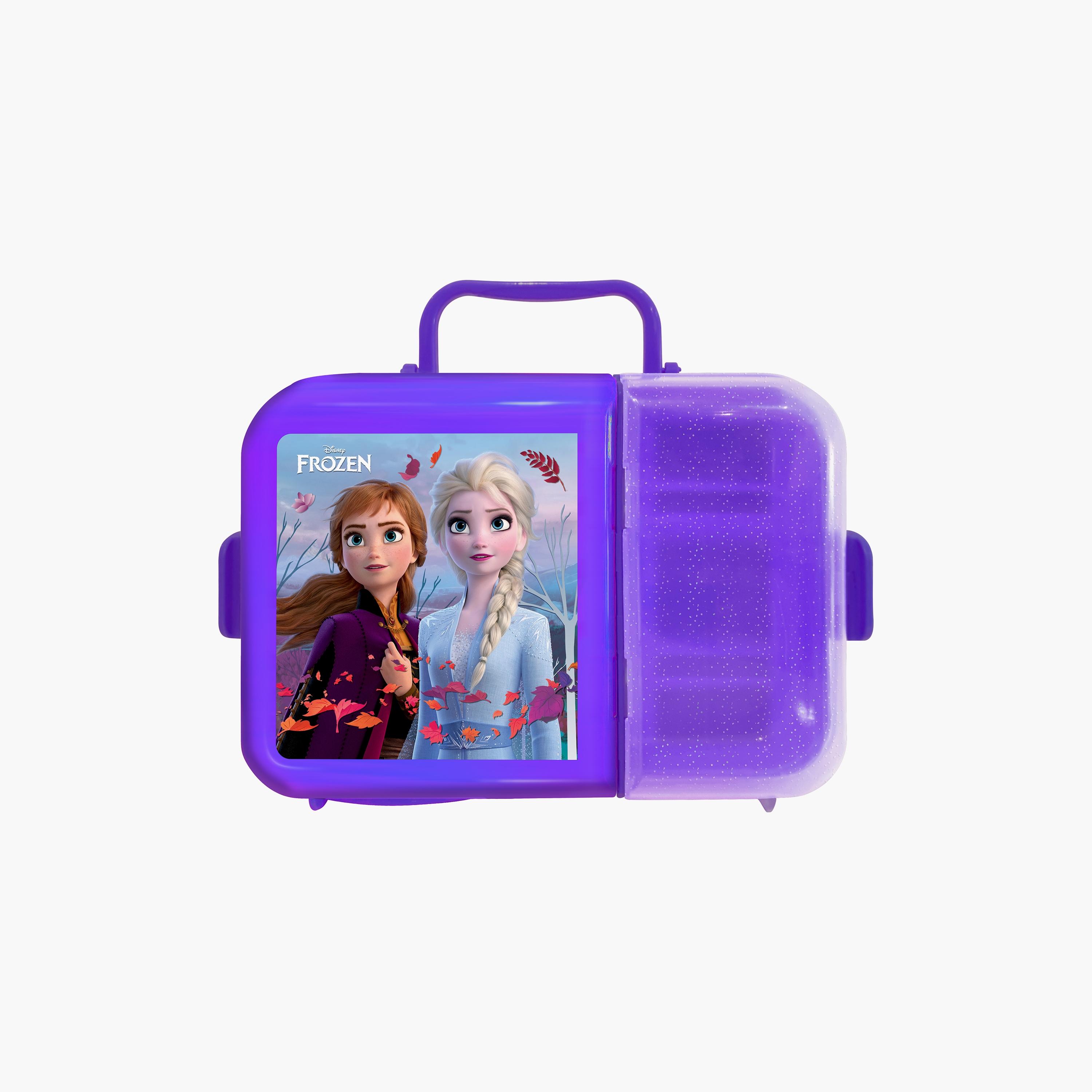 Disney Frozen Printed 2-Compartment Lunch Box Size Lock & Top Handle - Multicolour-school-lunchessentials-lunchboxes-image-2