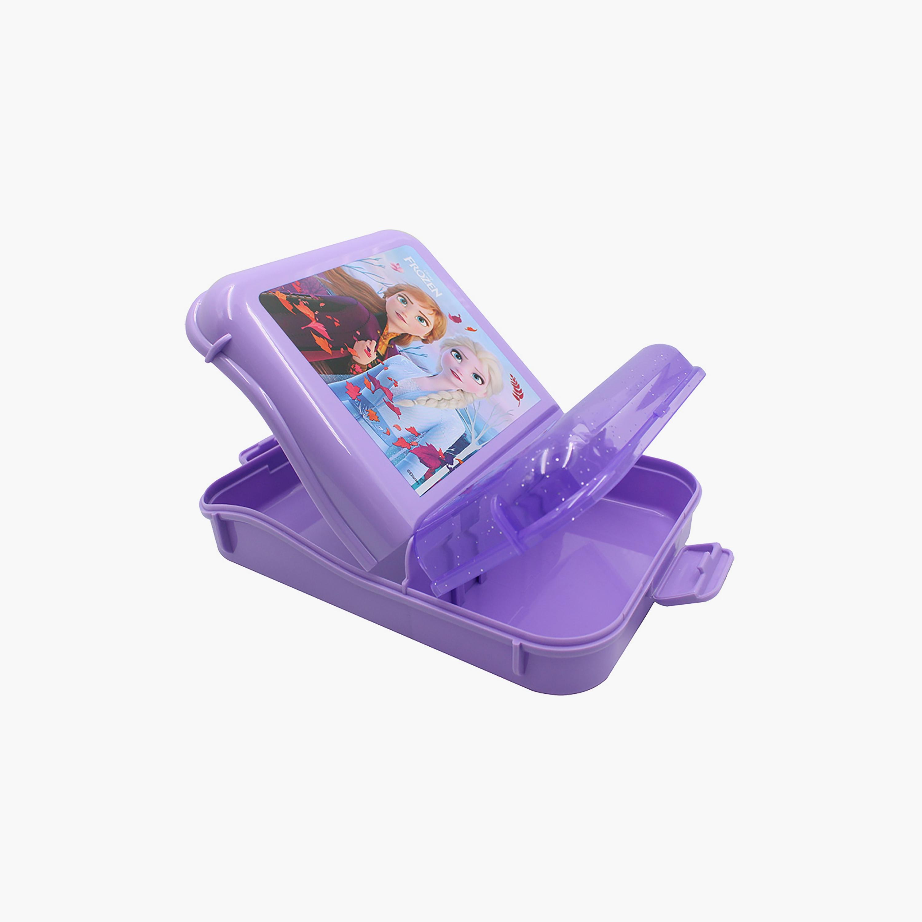 Disney Frozen Printed 2-Compartment Lunch Box Size Lock & Top Handle - Multicolour-school-lunchessentials-lunchboxes-image-3