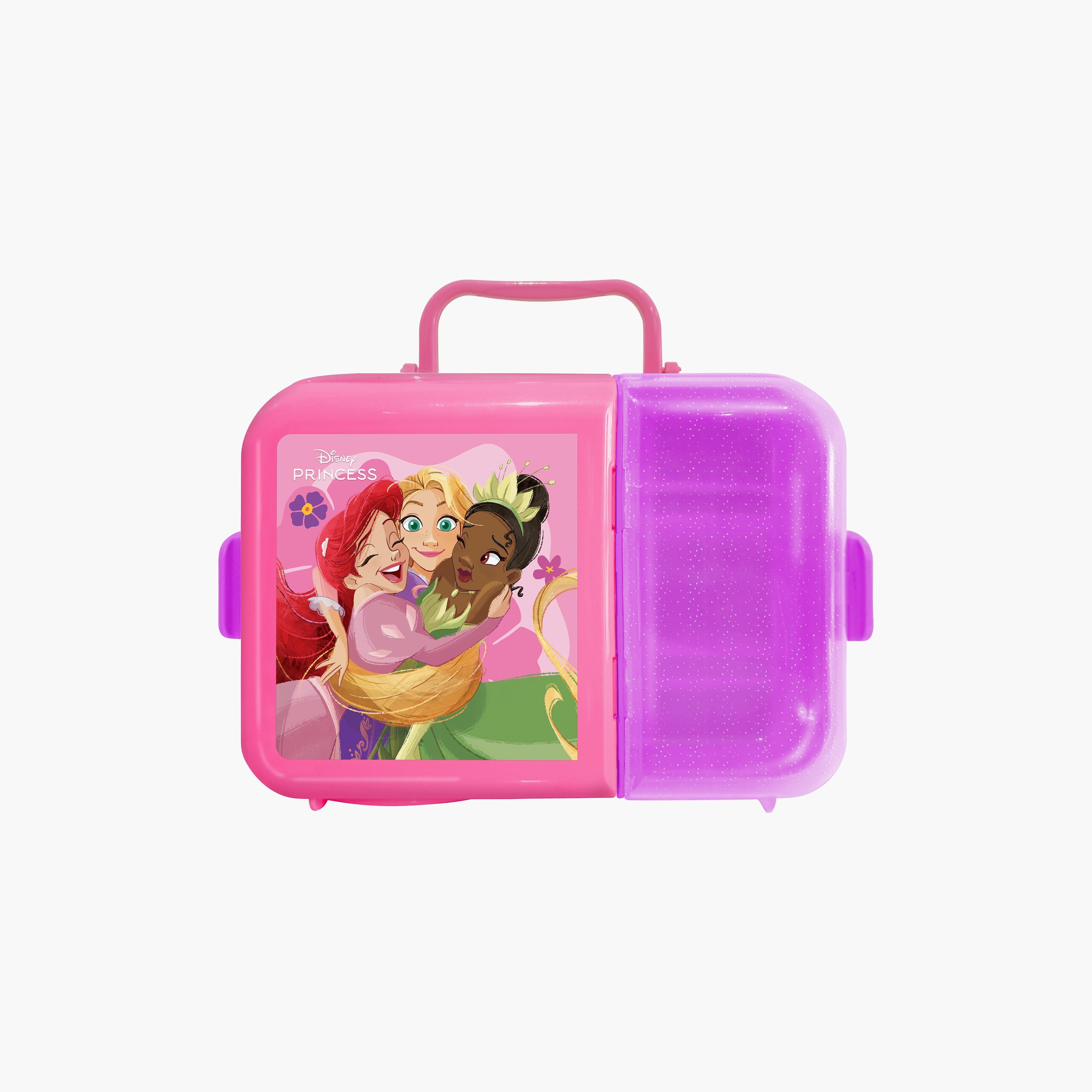 صندوق غداء مزود بقفل ومقبض علوي وبقسمين بطبعة أميرات ديزني - متعدد الألوان-school-lunchessentials-lunchboxes-image-2