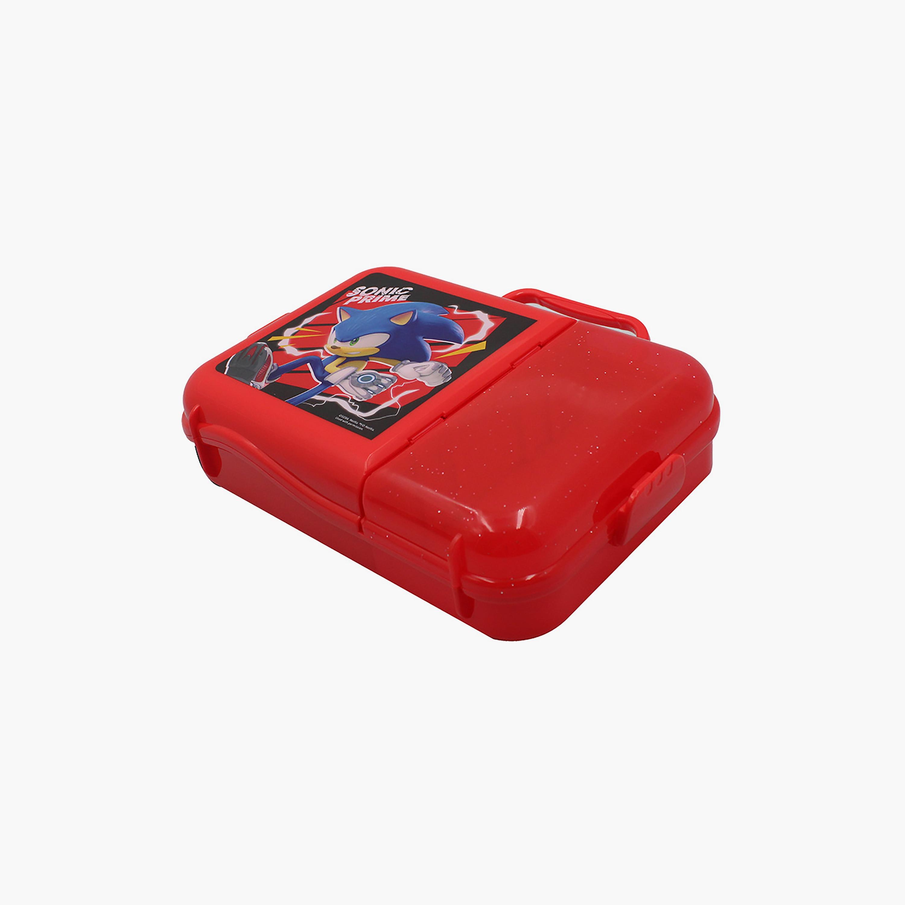 Sonic The Hedgehog Printed 2-Compartment Lunch Box with Side Lock & Top Handle - Red-school-lunchessentials-lunchboxes-image-4