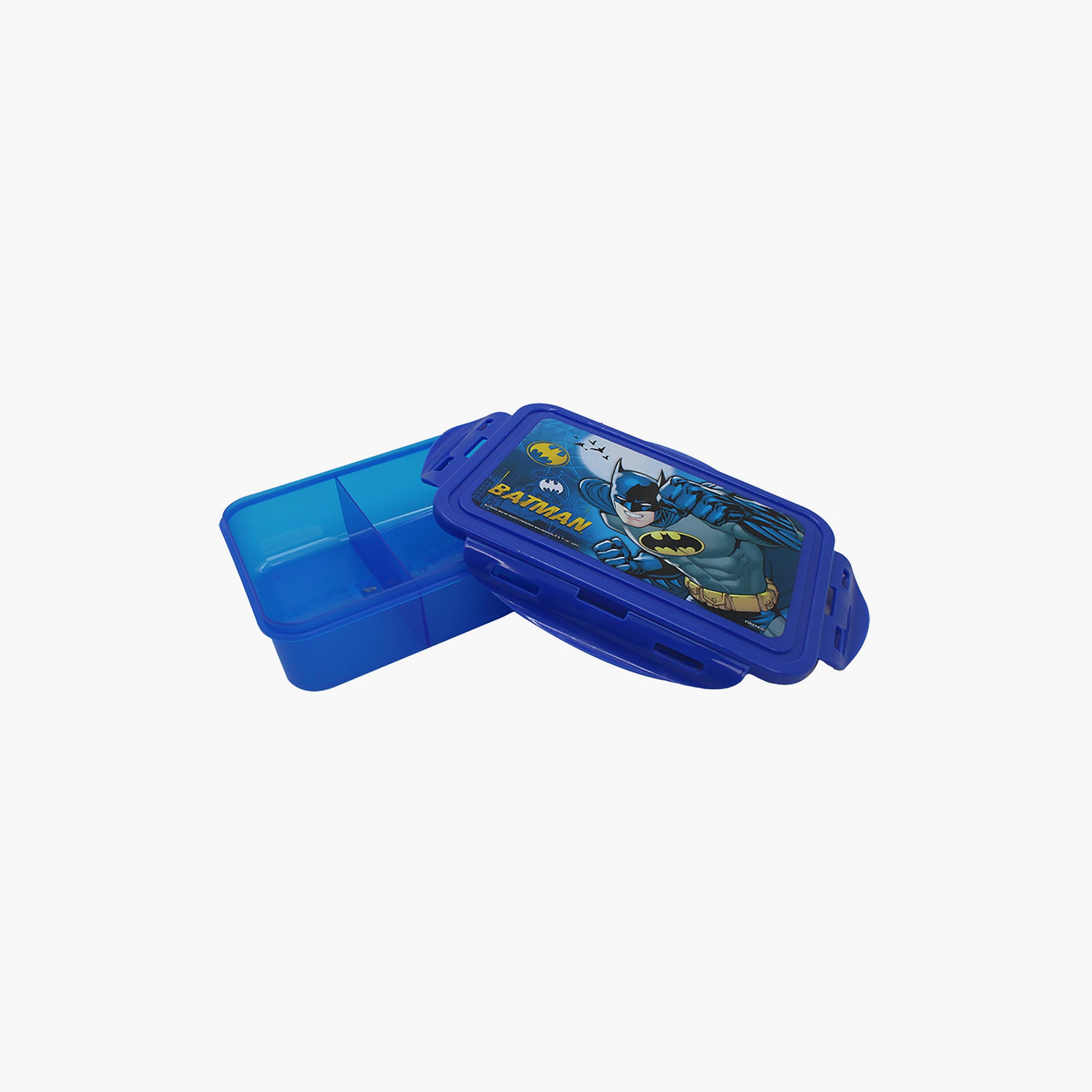 Batman Printed 2-Compartment Lunch Box with Side Lock - Blue - 1400-school-lunchessentials-lunchboxes-image-4