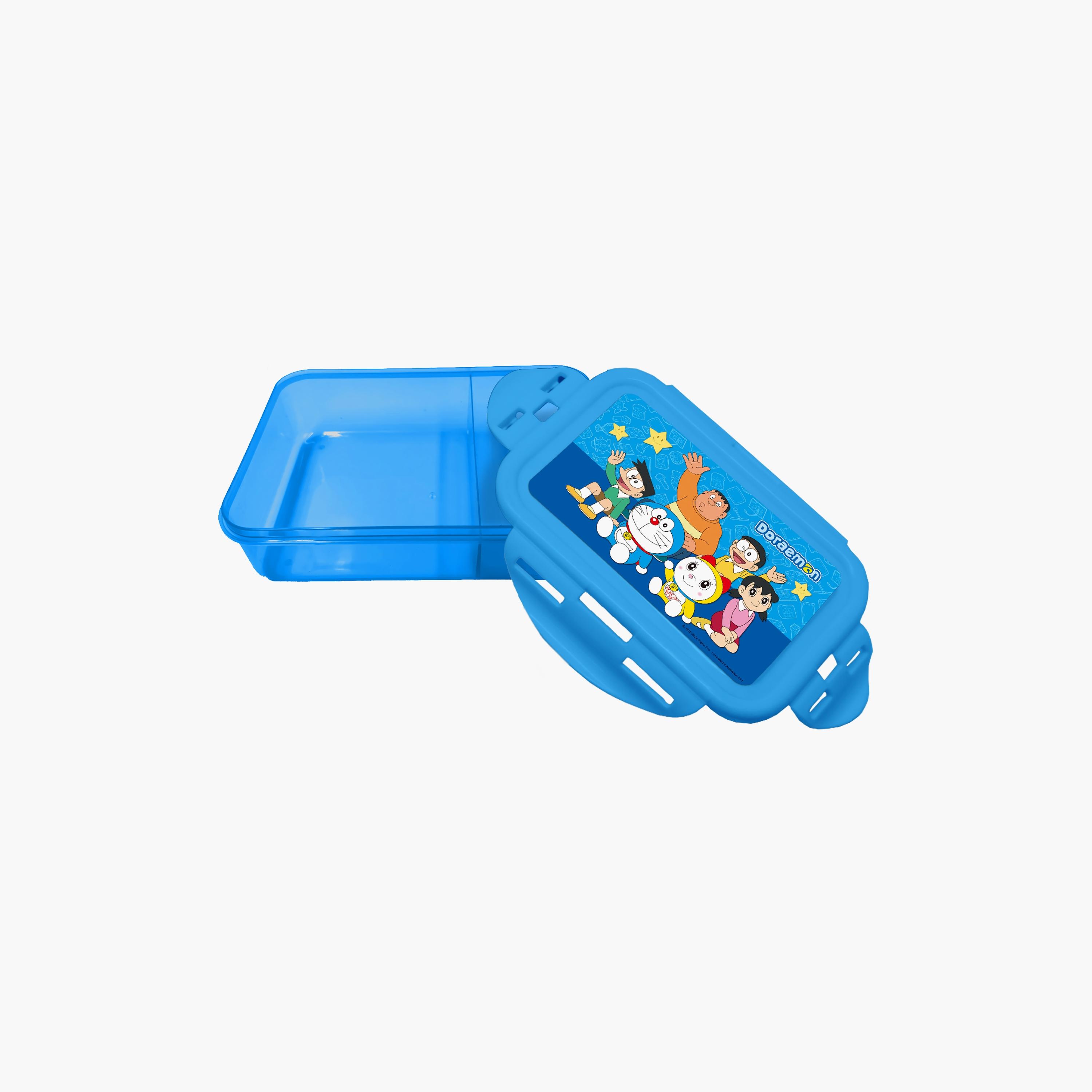 صندوق غداء بقسمين مع قفل جانبي بطبعة دورايمون - أزرق - 1400-school-lunchessentials-lunchboxes-image-2